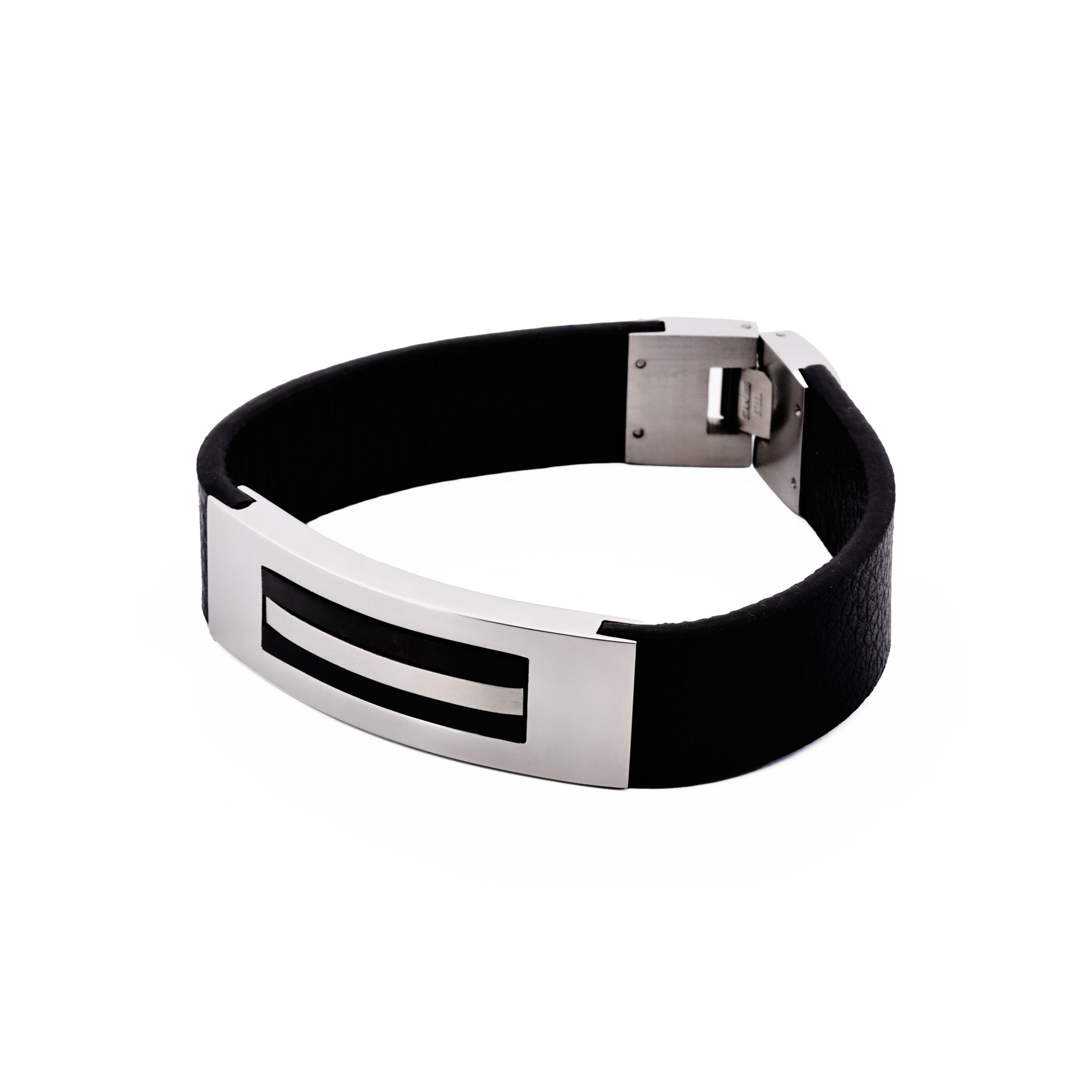 Stainless Steel/Leather Bracelet