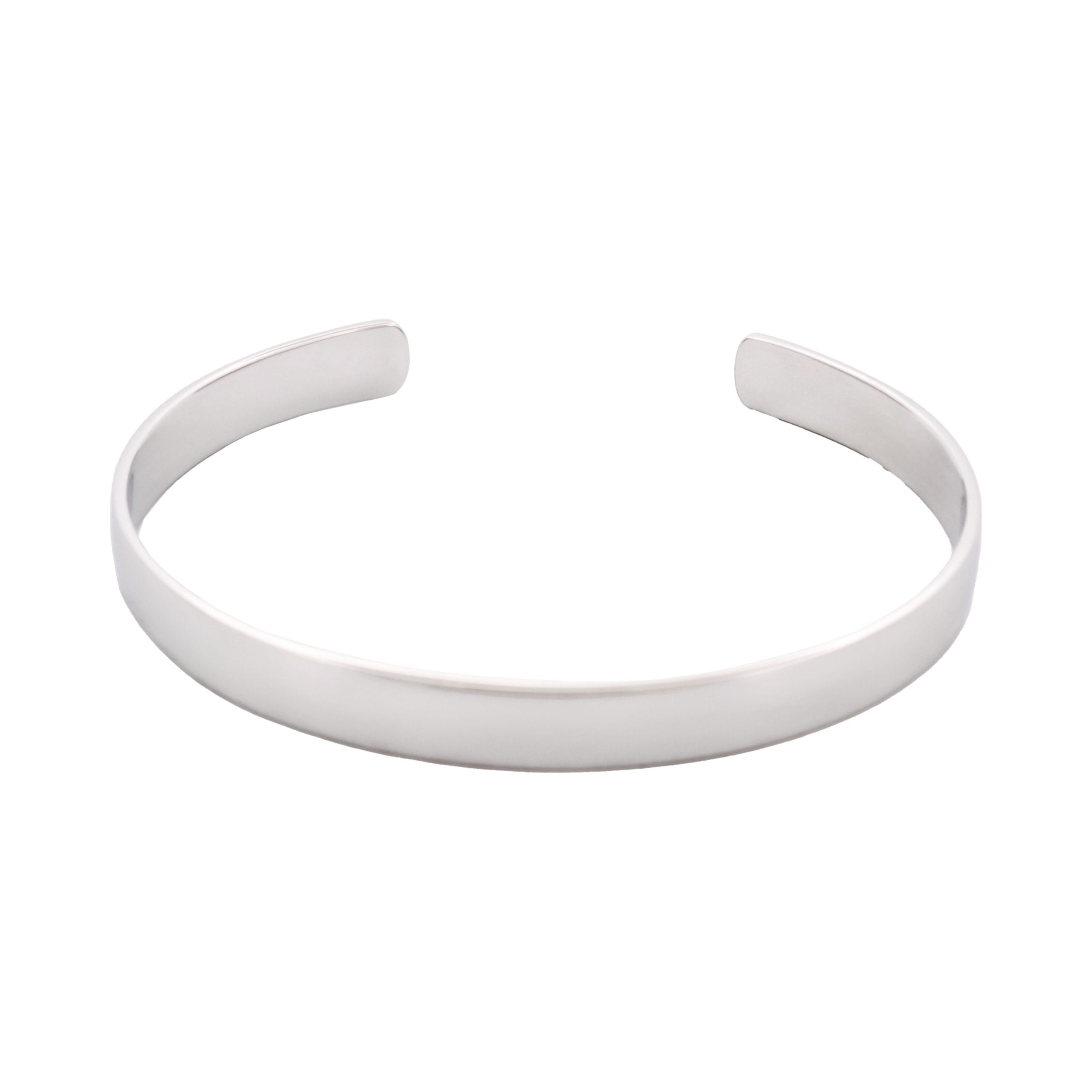 Rhodium Plated Sterling Silver Cuff/Bangle
