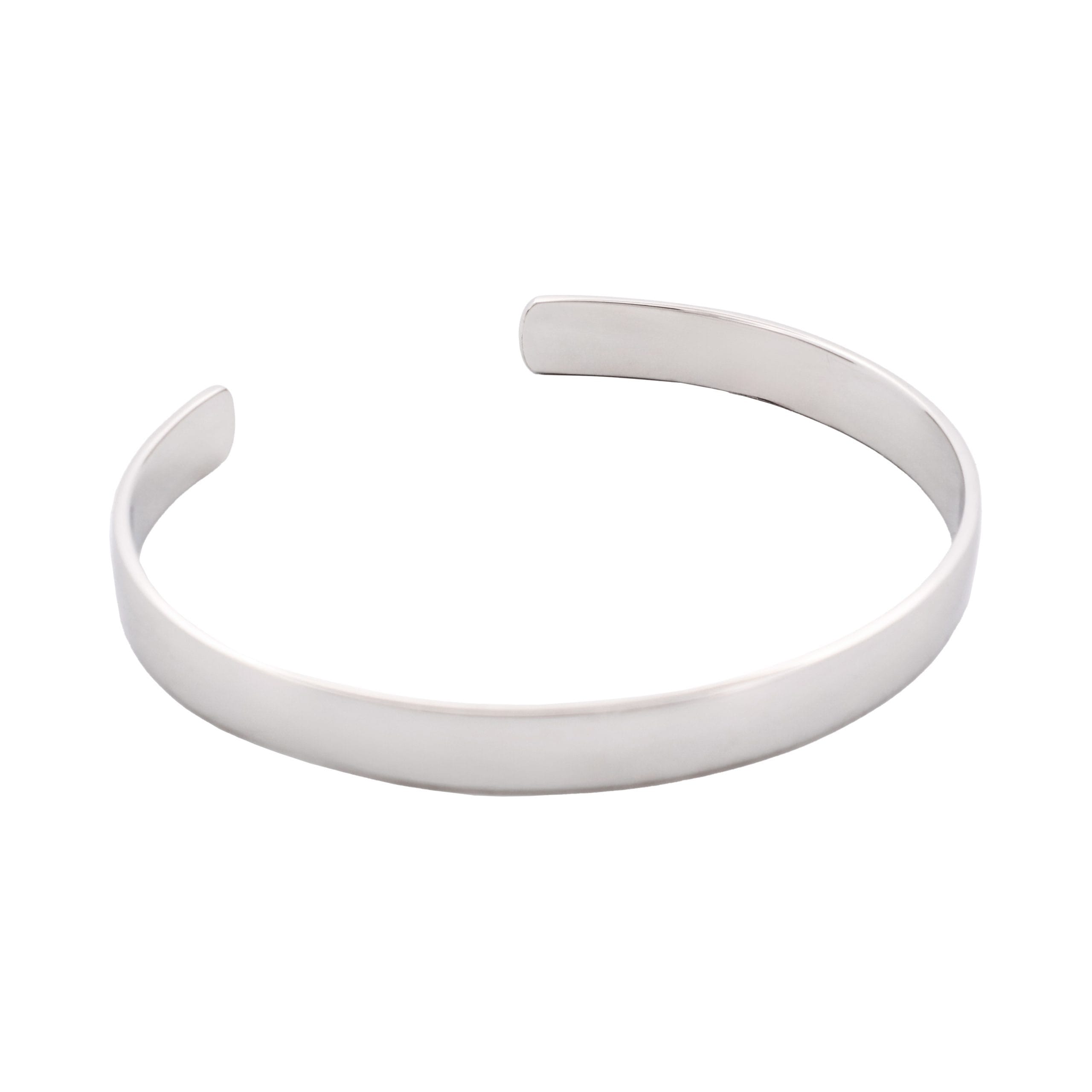 Rhodium Plated Sterling Silver Cuff/Bangle