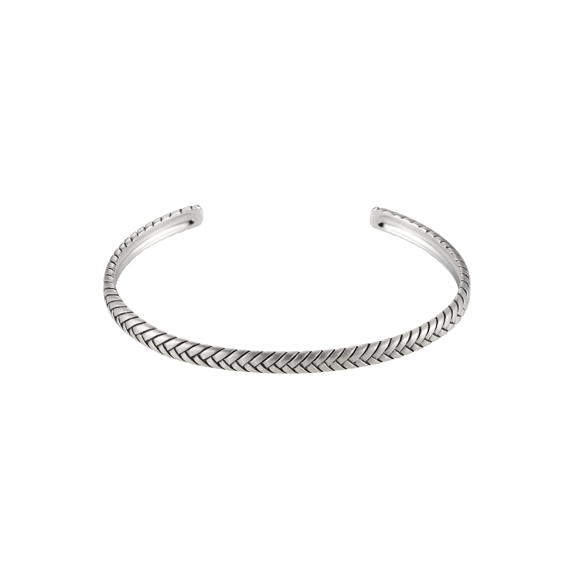 Sterling Silver Thin Arrow Patterned Cuff