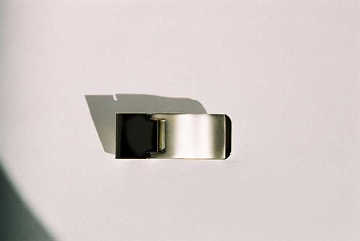 Brushed Rhodium Plated Money Clip