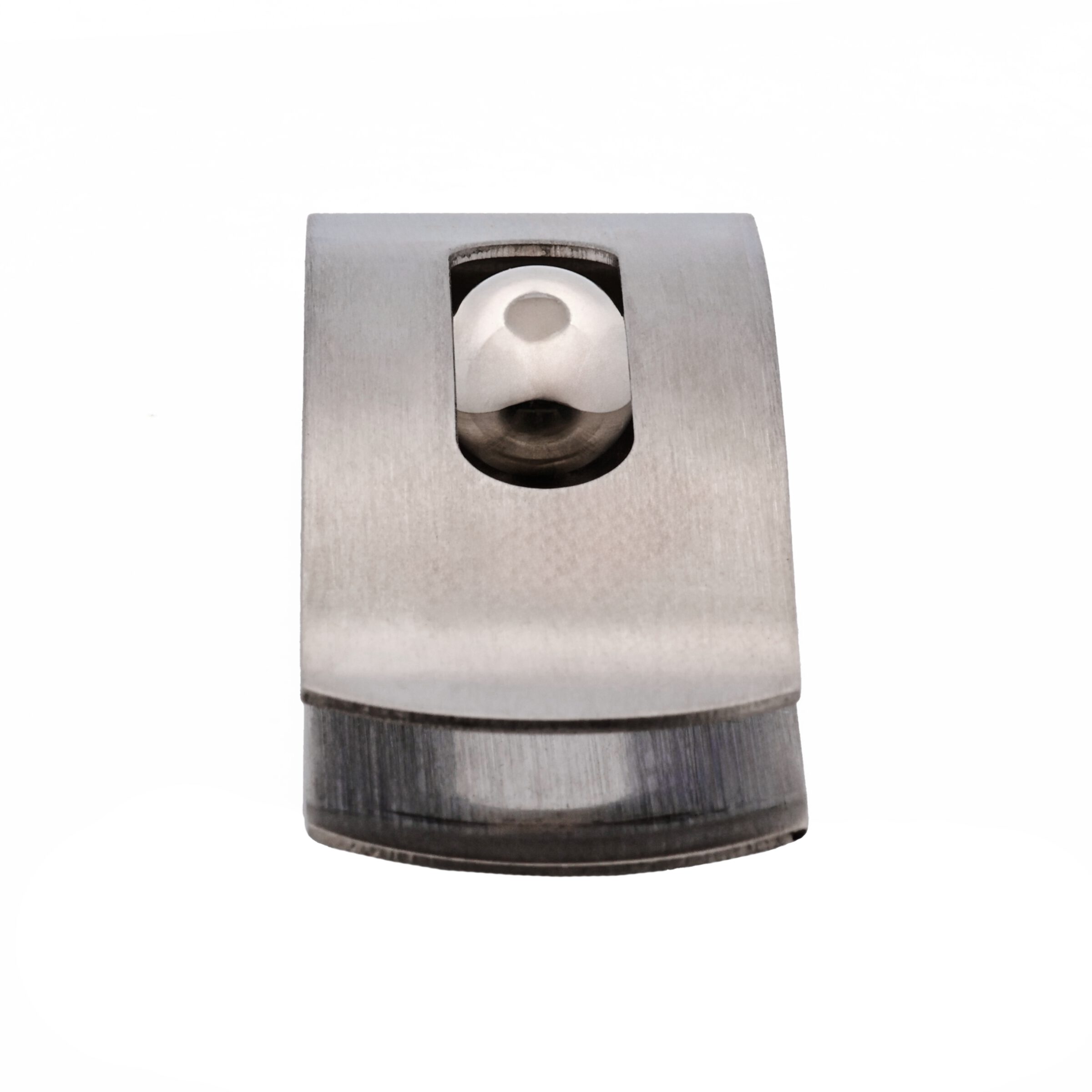 Brushed Rhodium Plated & Ball Money Clip