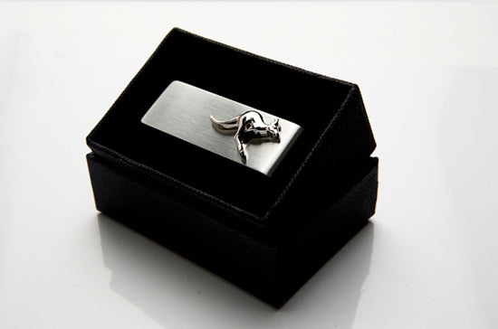 Brushed Stainless Steel & Kangaroo Money Clip