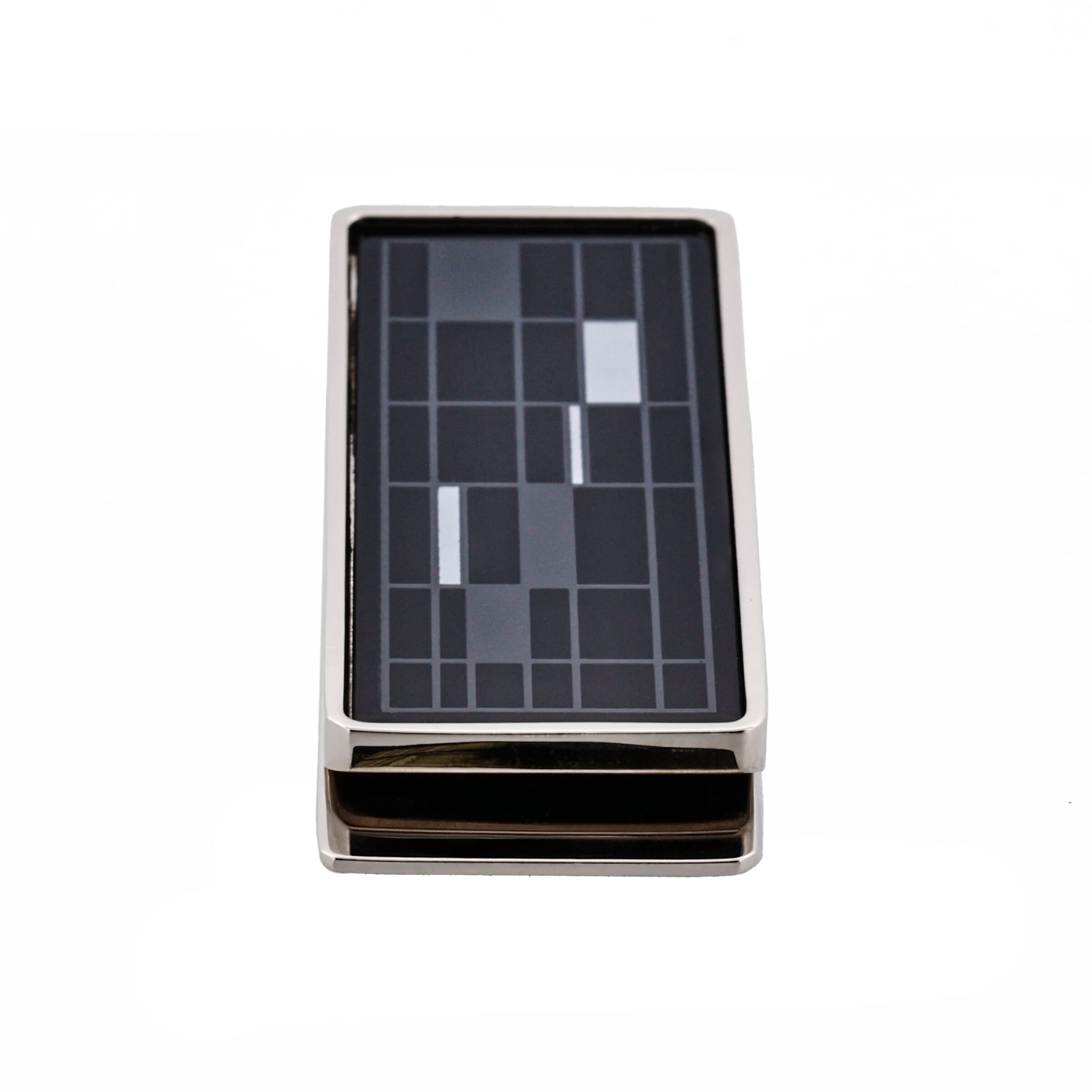 Black & White Enamel Patterned Money Clip
