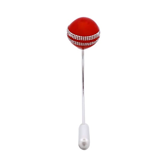 Cricket Ball Lapel Pin