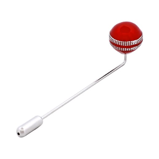 Cricket Ball Lapel Pin