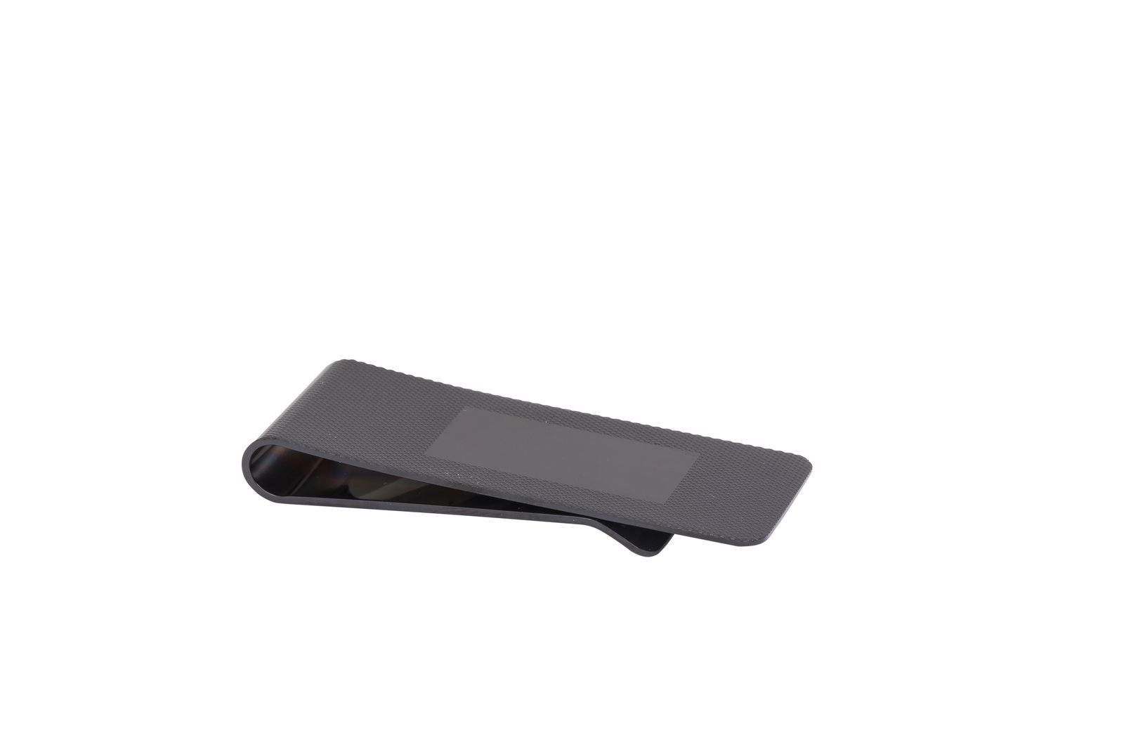 Money Clip, Black Ion Plated Stainless Steel, Rope Pattern