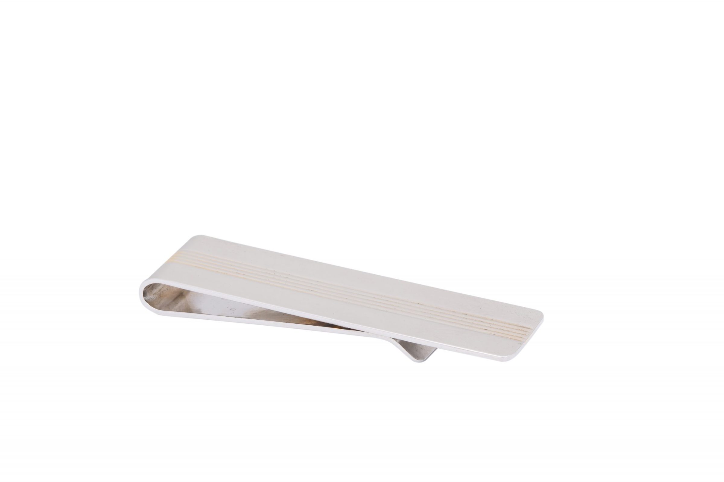 Rhodium & Gold Plated Striped Money Clip