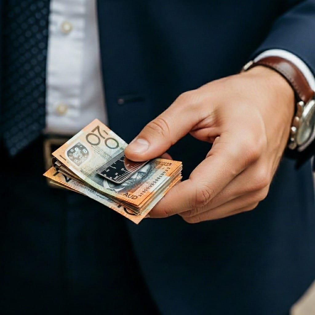 Stainless Steel Ruler Money Clip