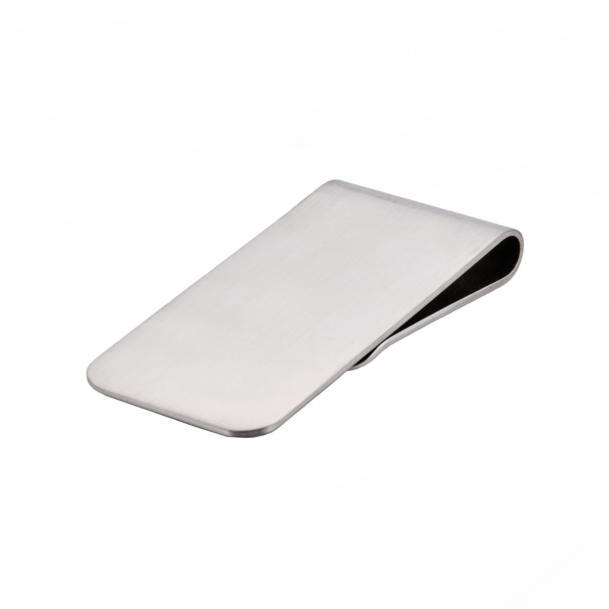 Brushed Rhodium Plated Money Clip