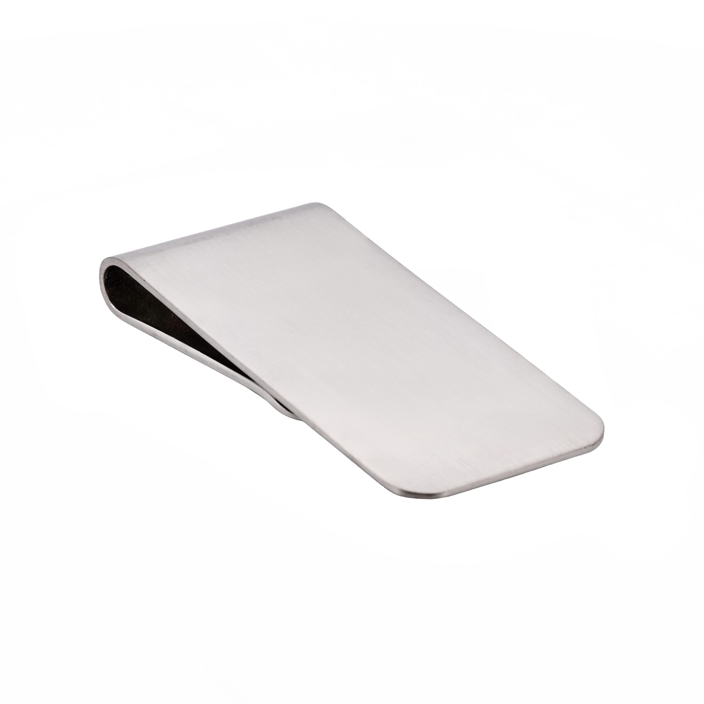 Brushed Rhodium Plated Money Clip