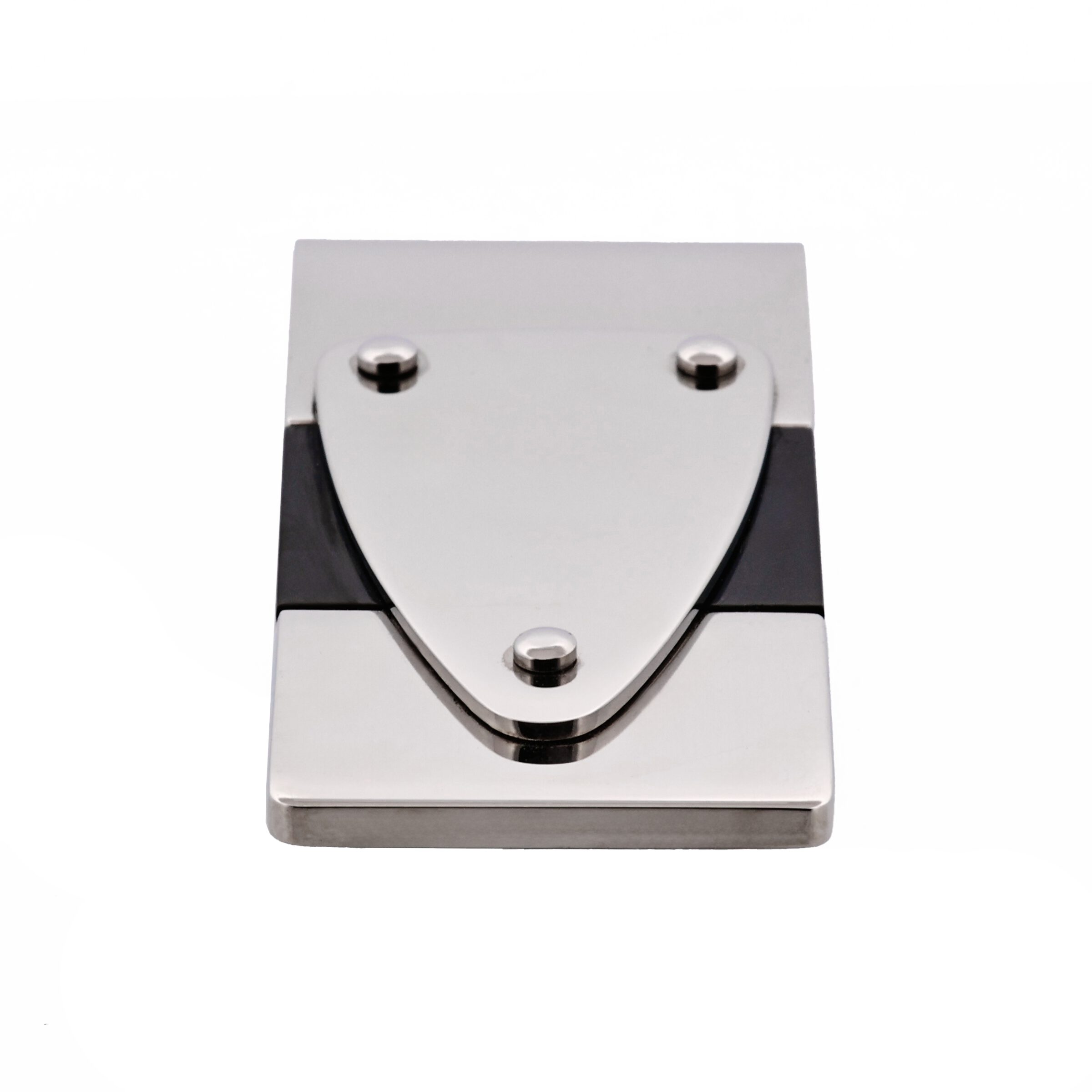 Polished Stainless Steel with Ion Plated Black Money Clip