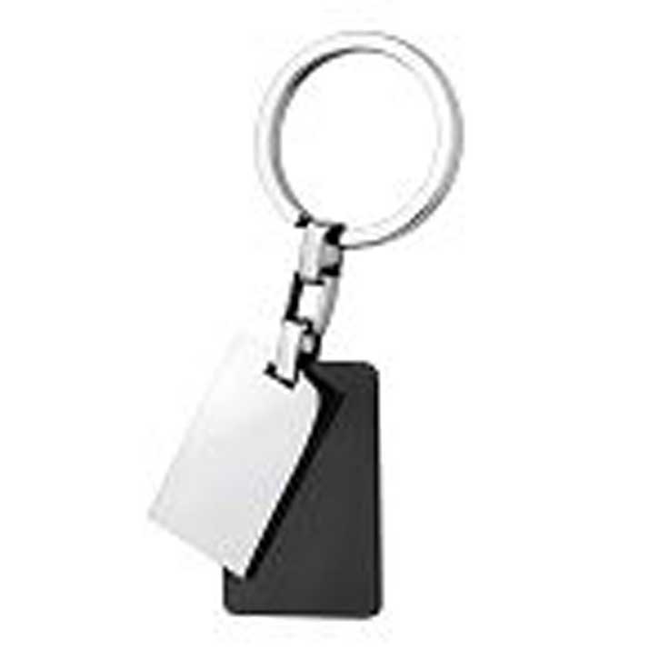 Stainless Steel & Ion Plated Black Key Ring