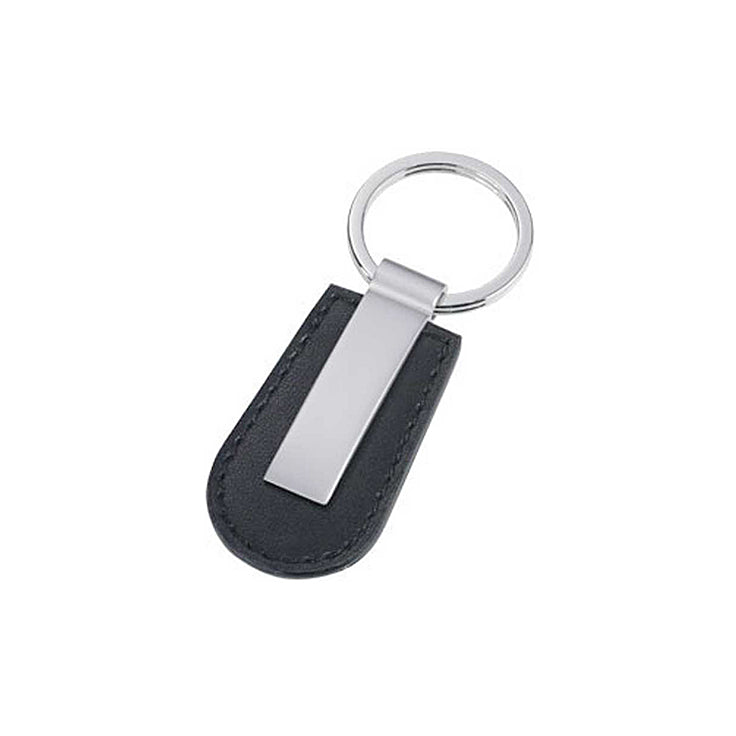Black Leather & Metal Key Holder