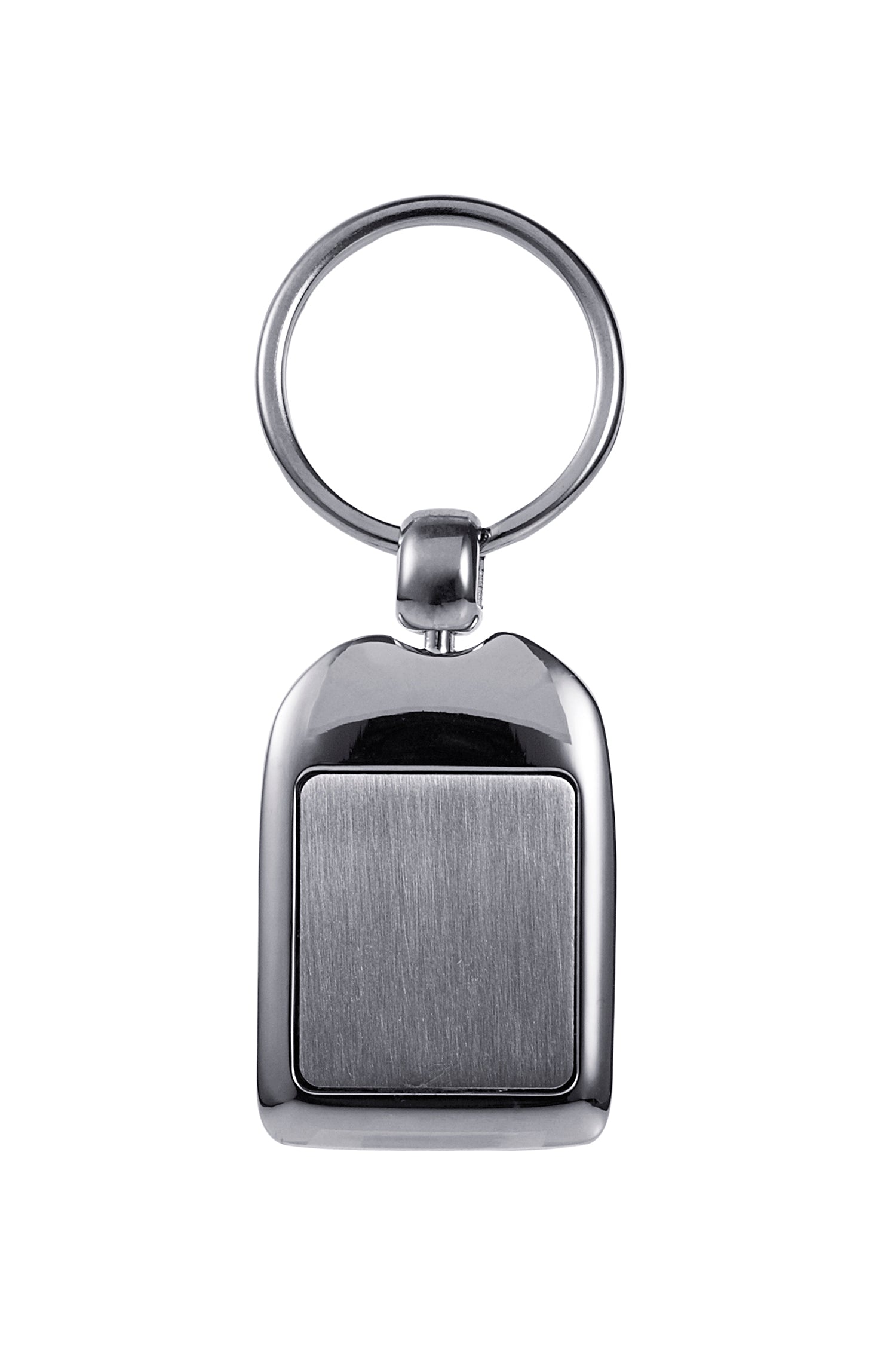 Rhodium Plated & Stainless Steel Plate Keyring
