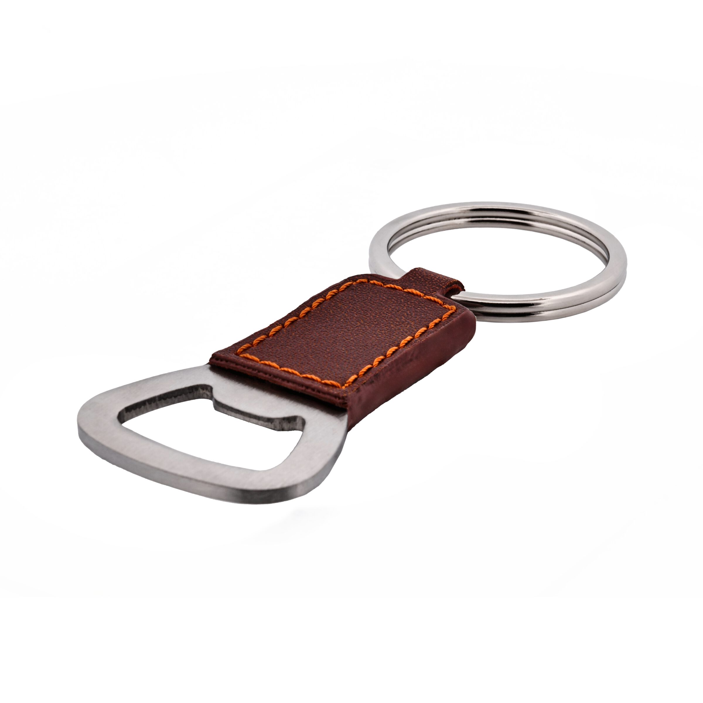 Alloy & Leather Key Ring & Bottle Opener