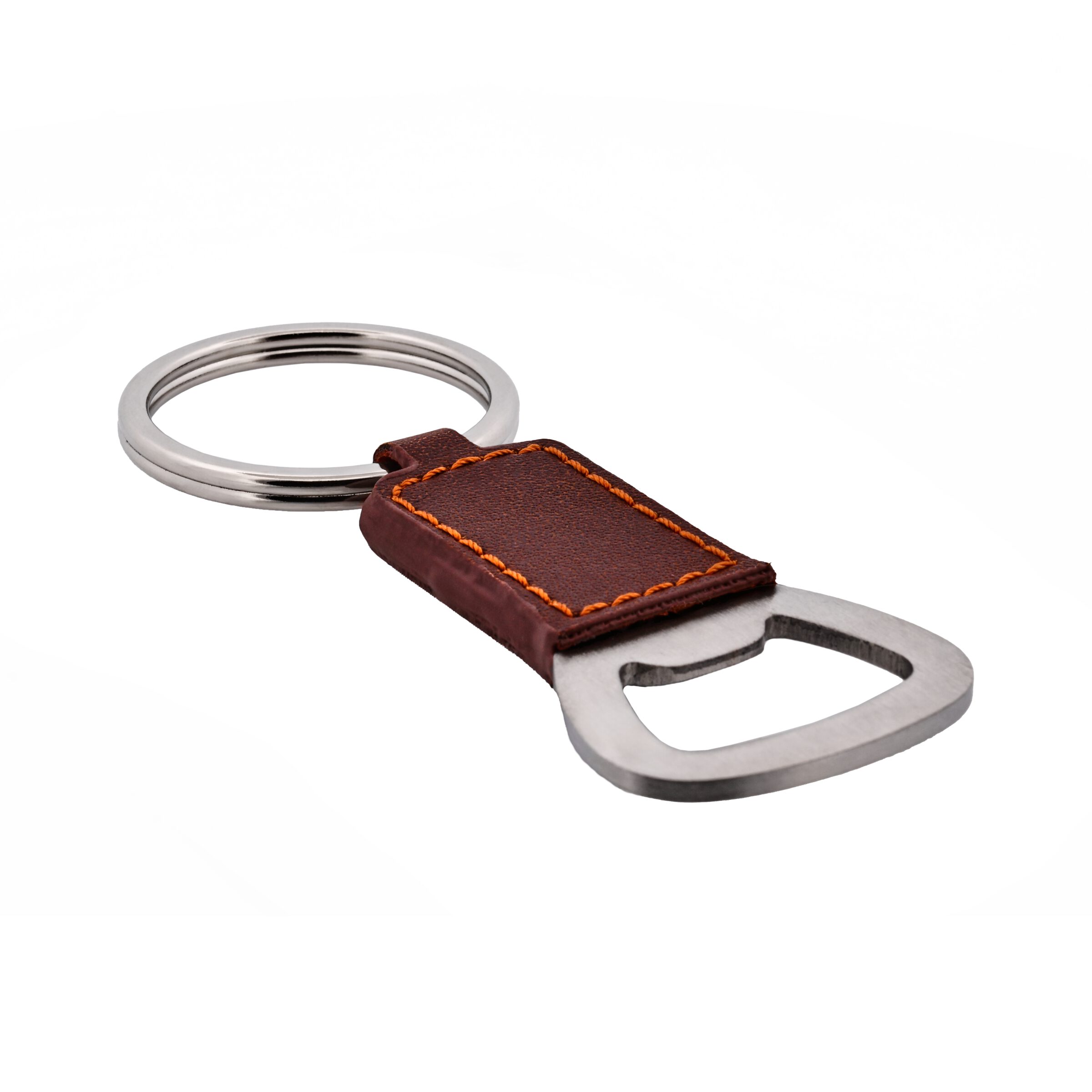 Alloy & Leather Key Ring & Bottle Opener