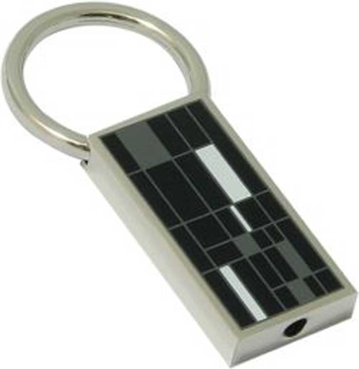 Black Silk Screen Resin Keyring