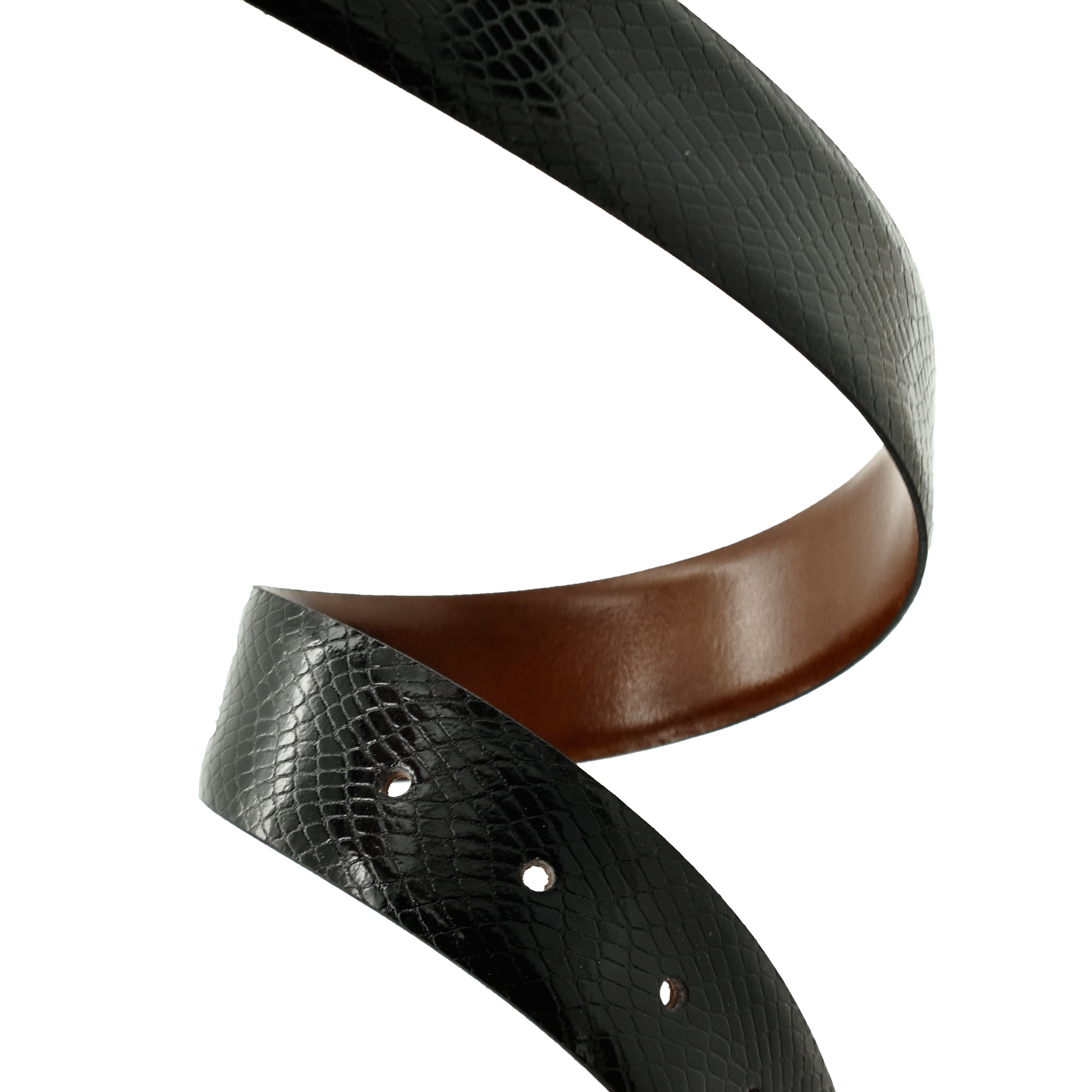 Black Brown Leather Belt