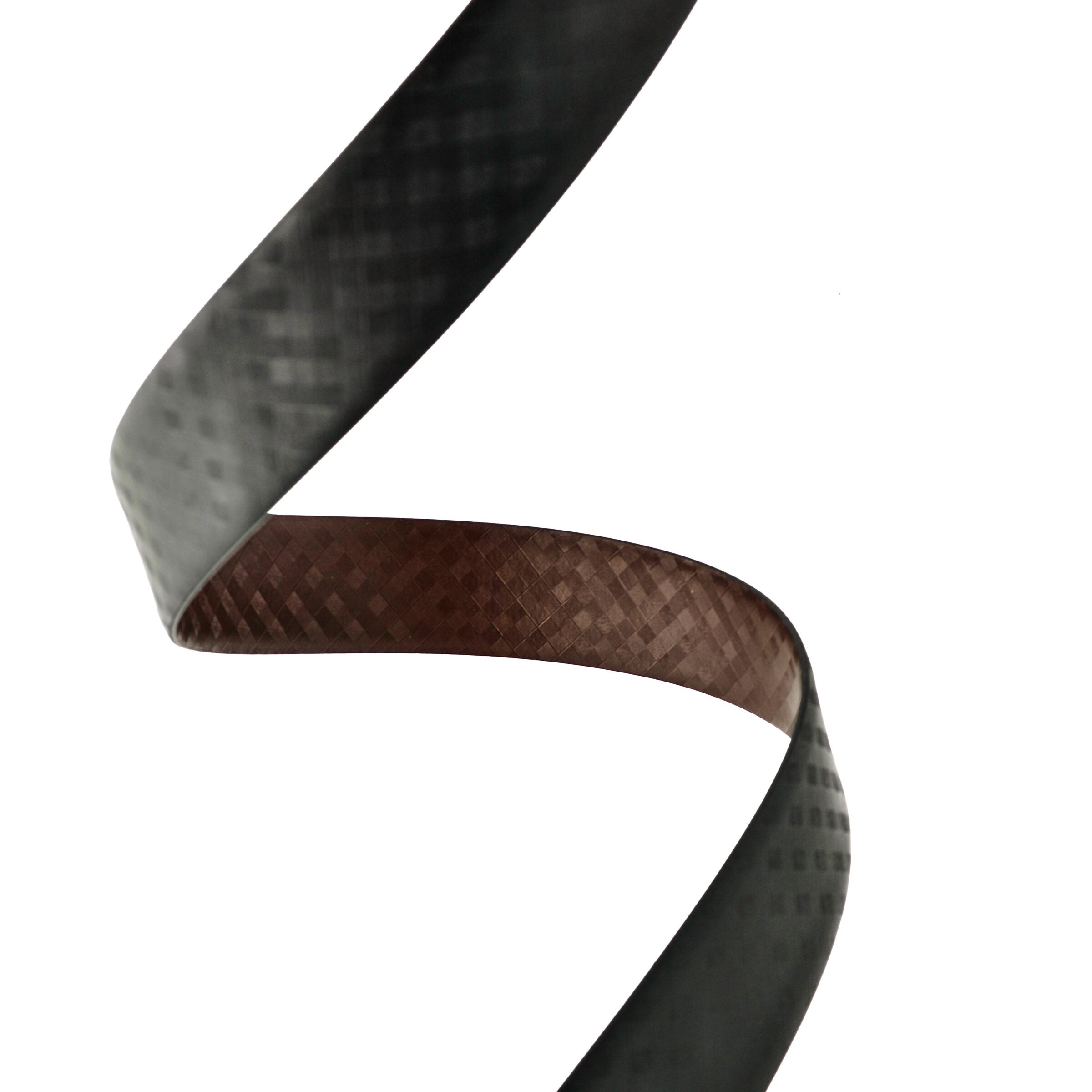 Black & Brown Spanish Leather & Cross Pattern Reversible Belt-Strap Only