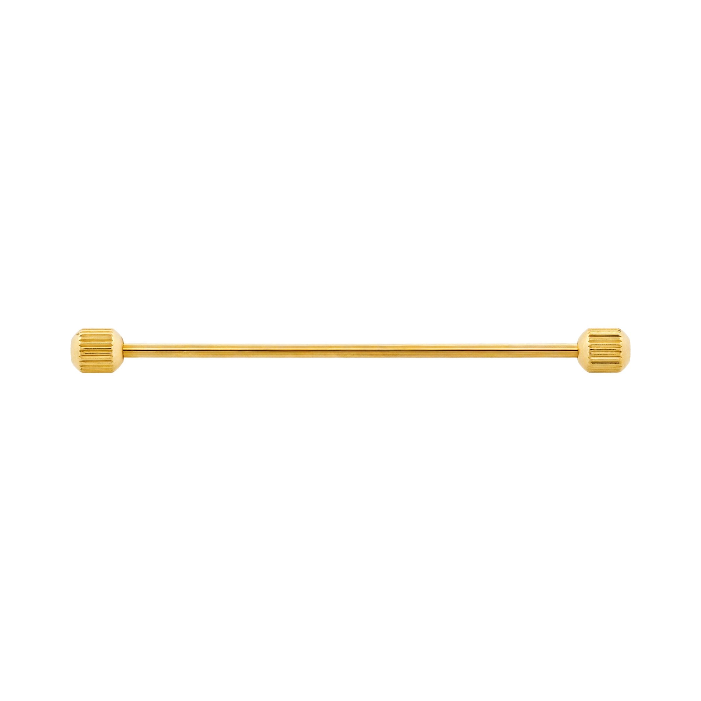 Gold round milled Collar Pole