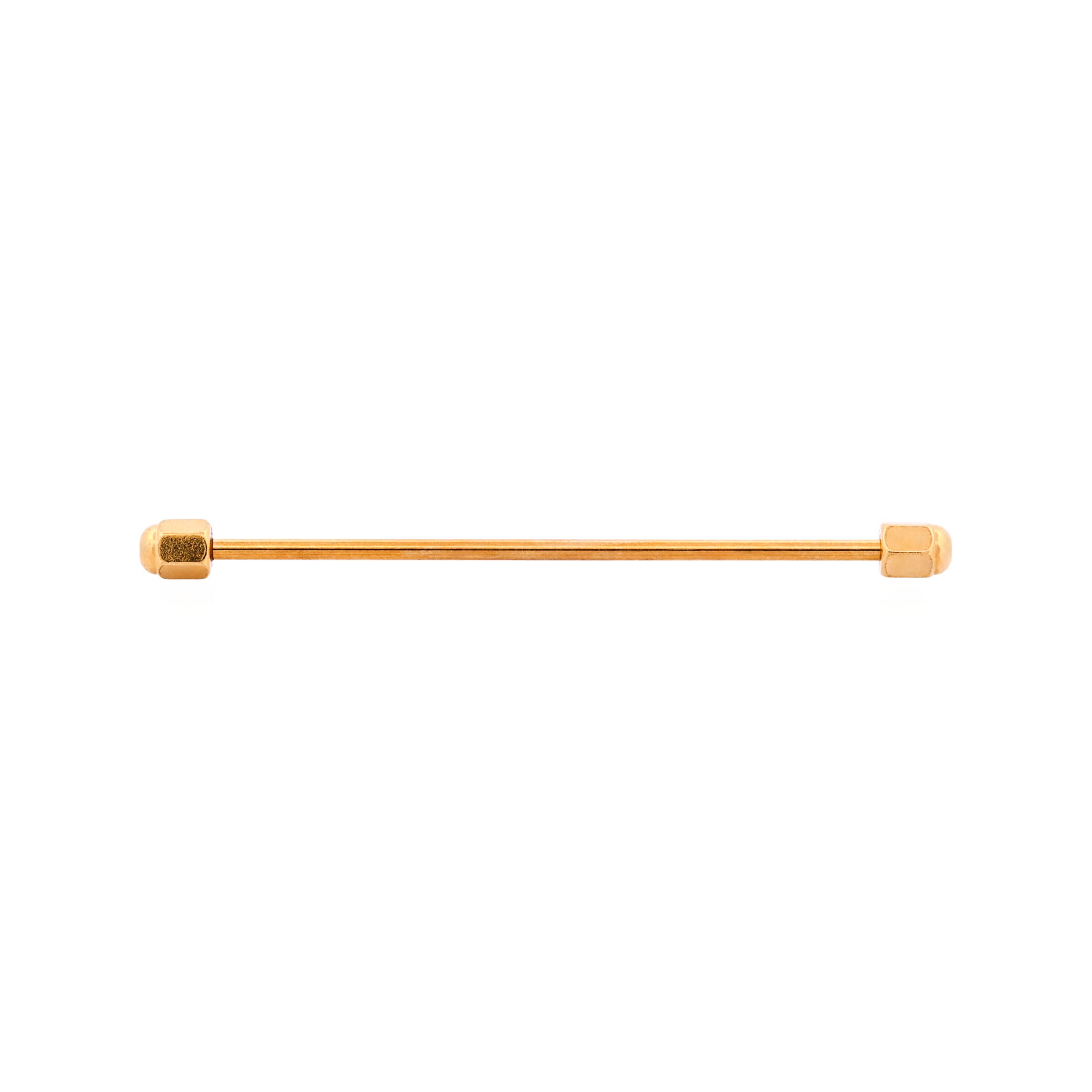 Gold Plated Collar Pole with round milled ends