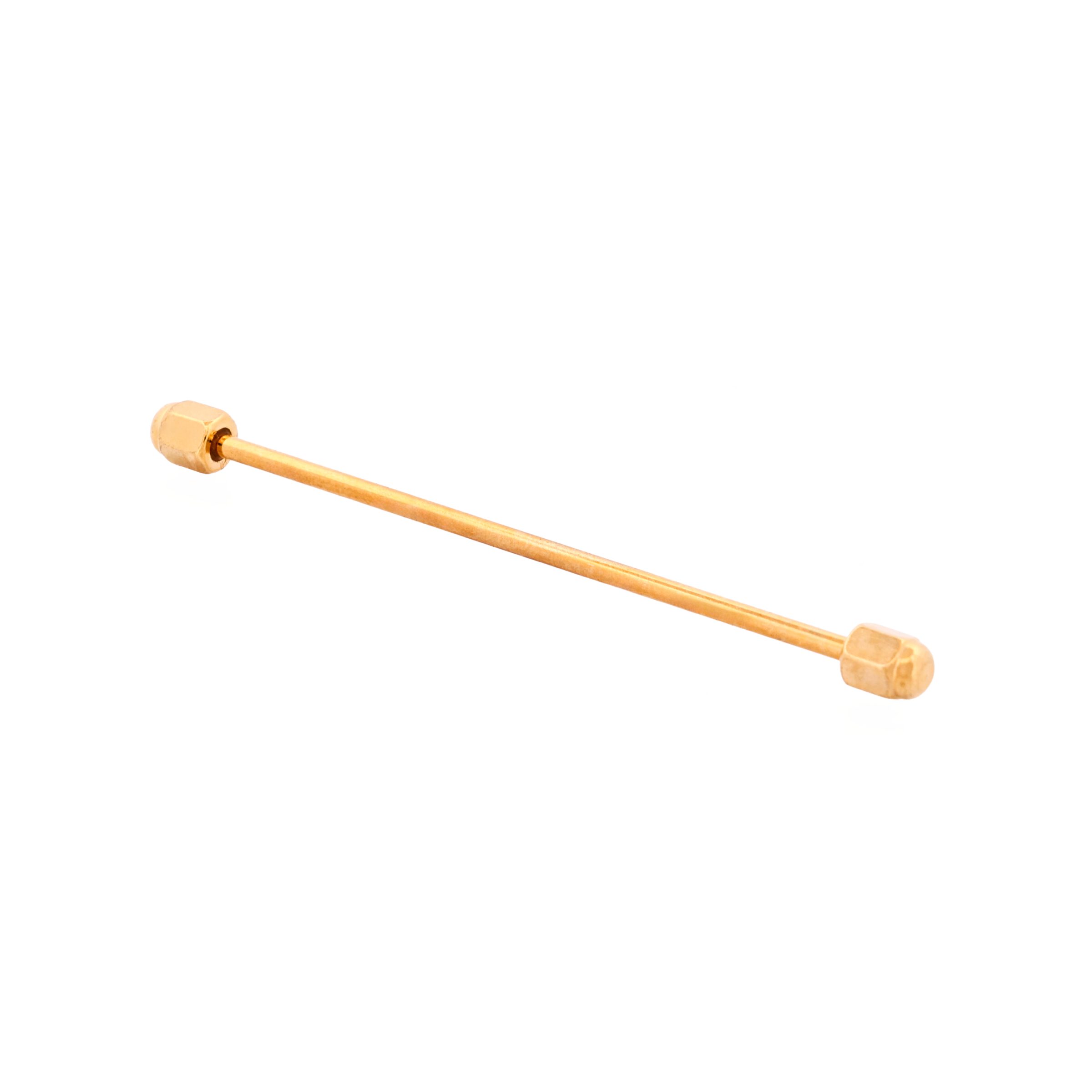 Gold Plated Collar Pole with round milled ends