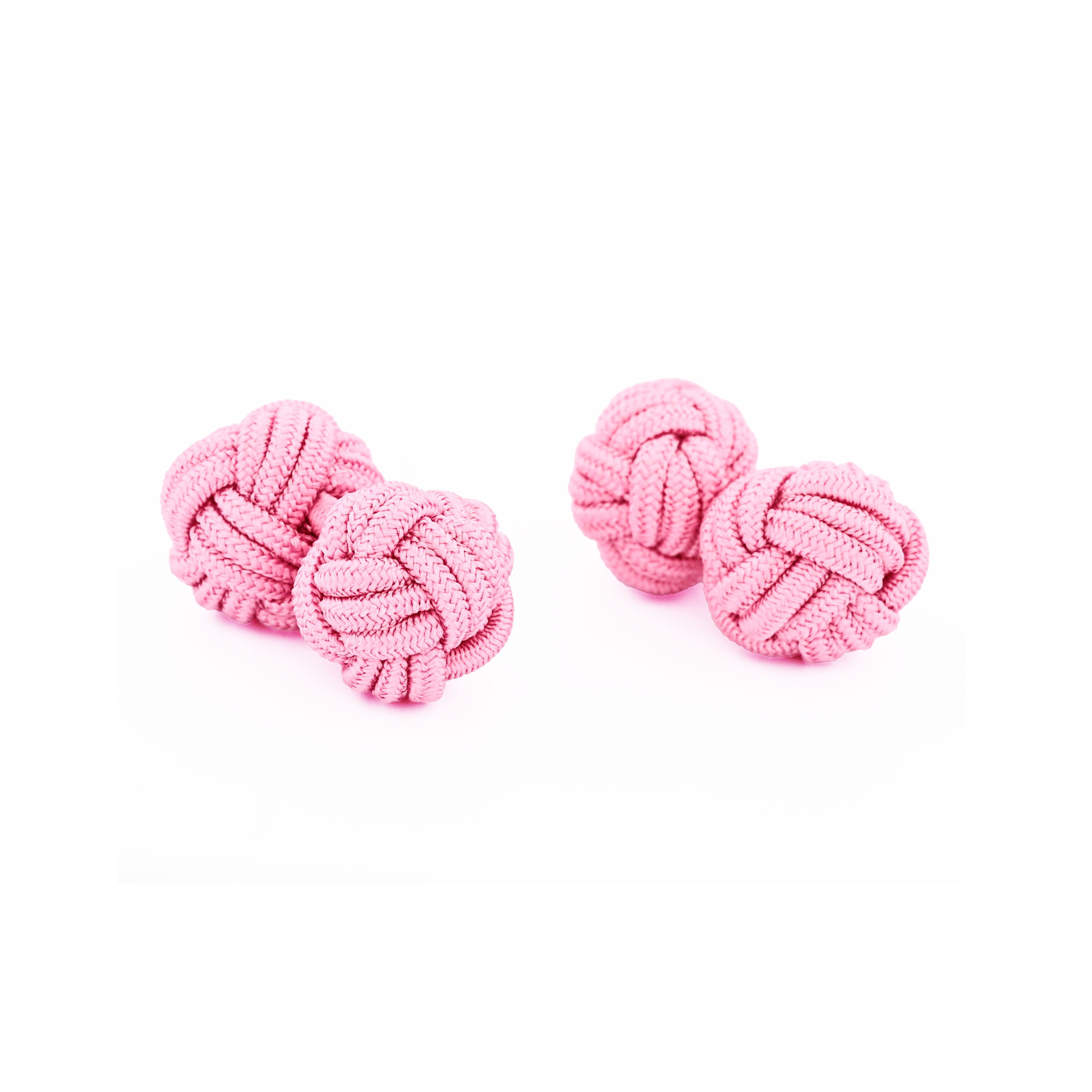Pink Silk Knot Cufflinks