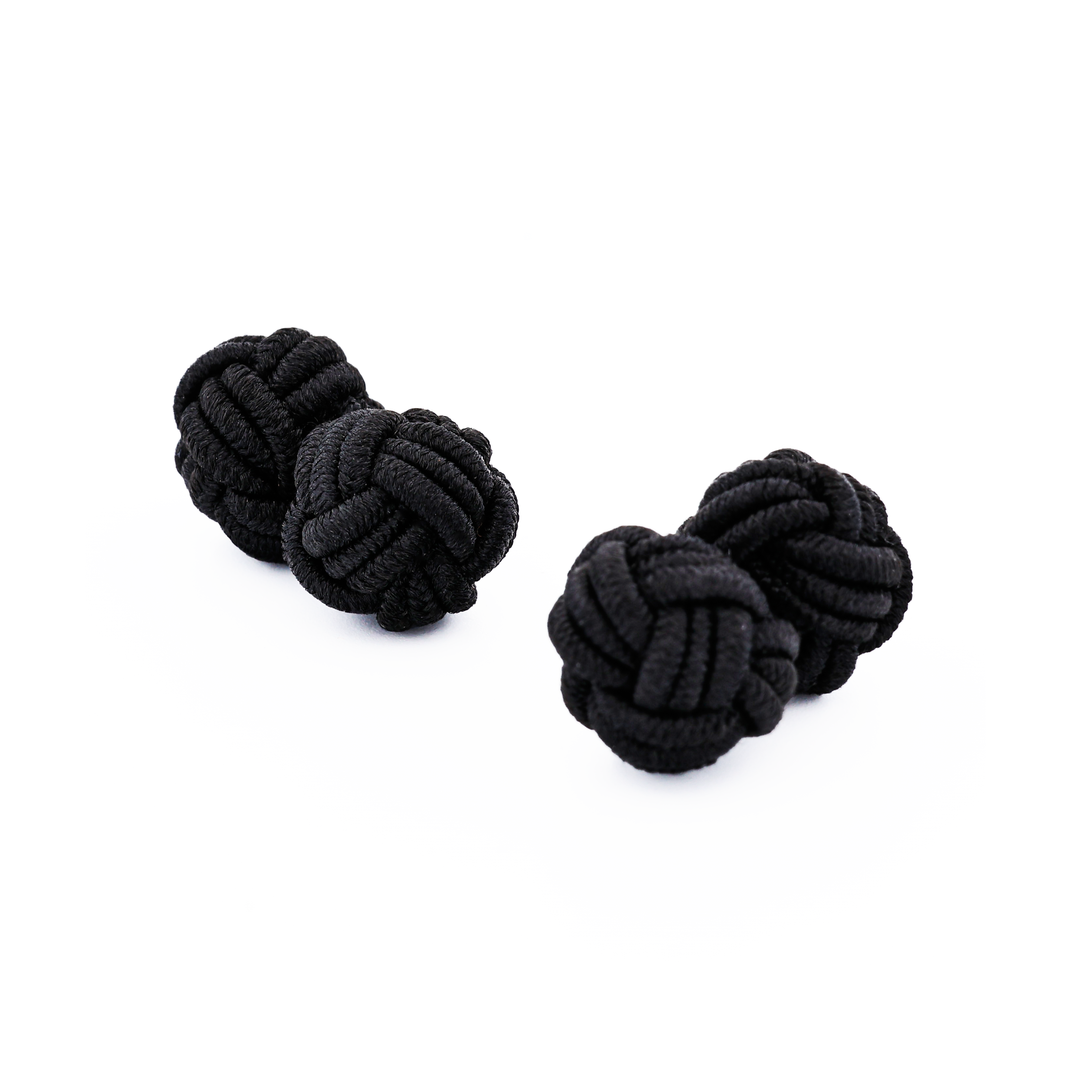 Black Silk Knot Cufflinks