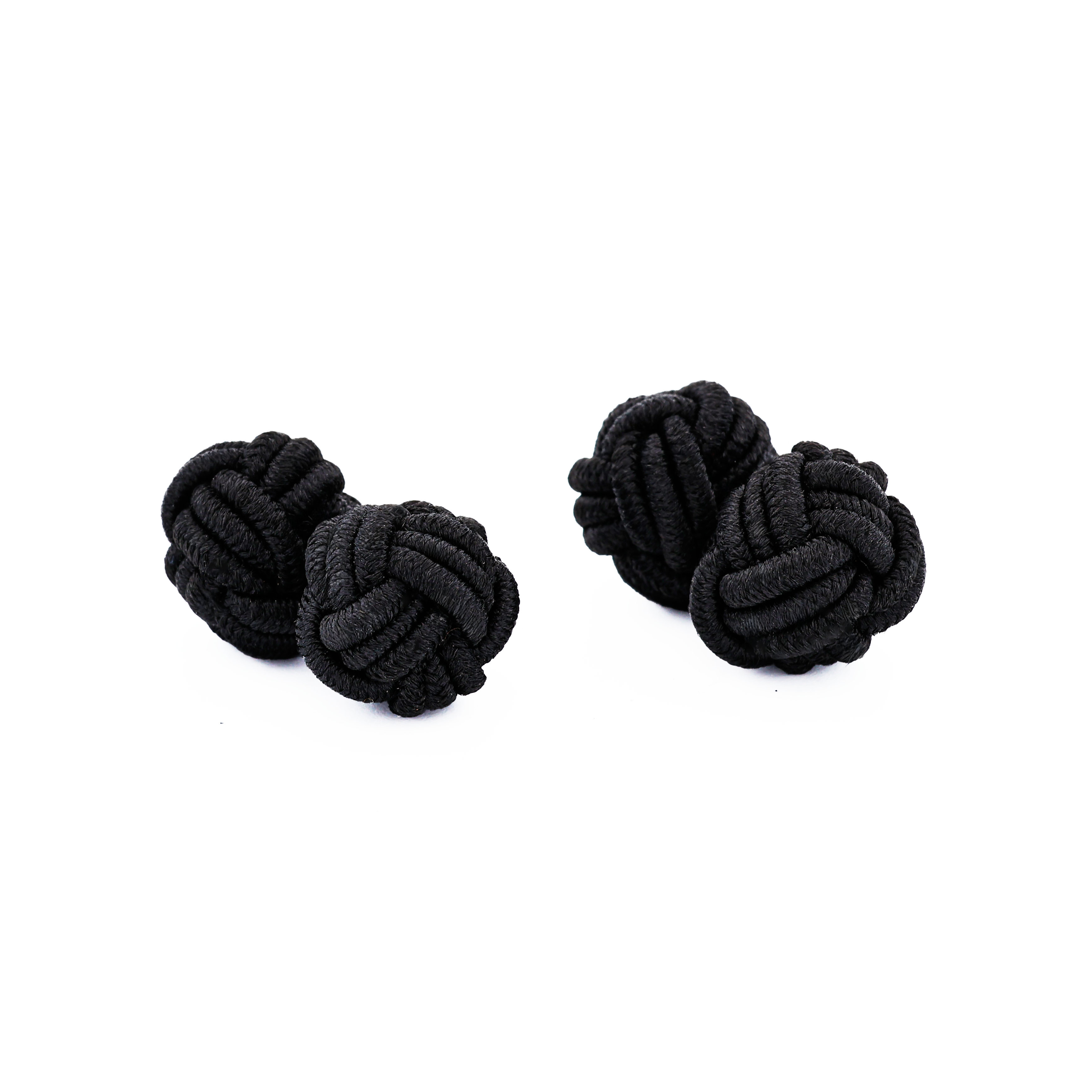 Black Silk Knot Cufflinks