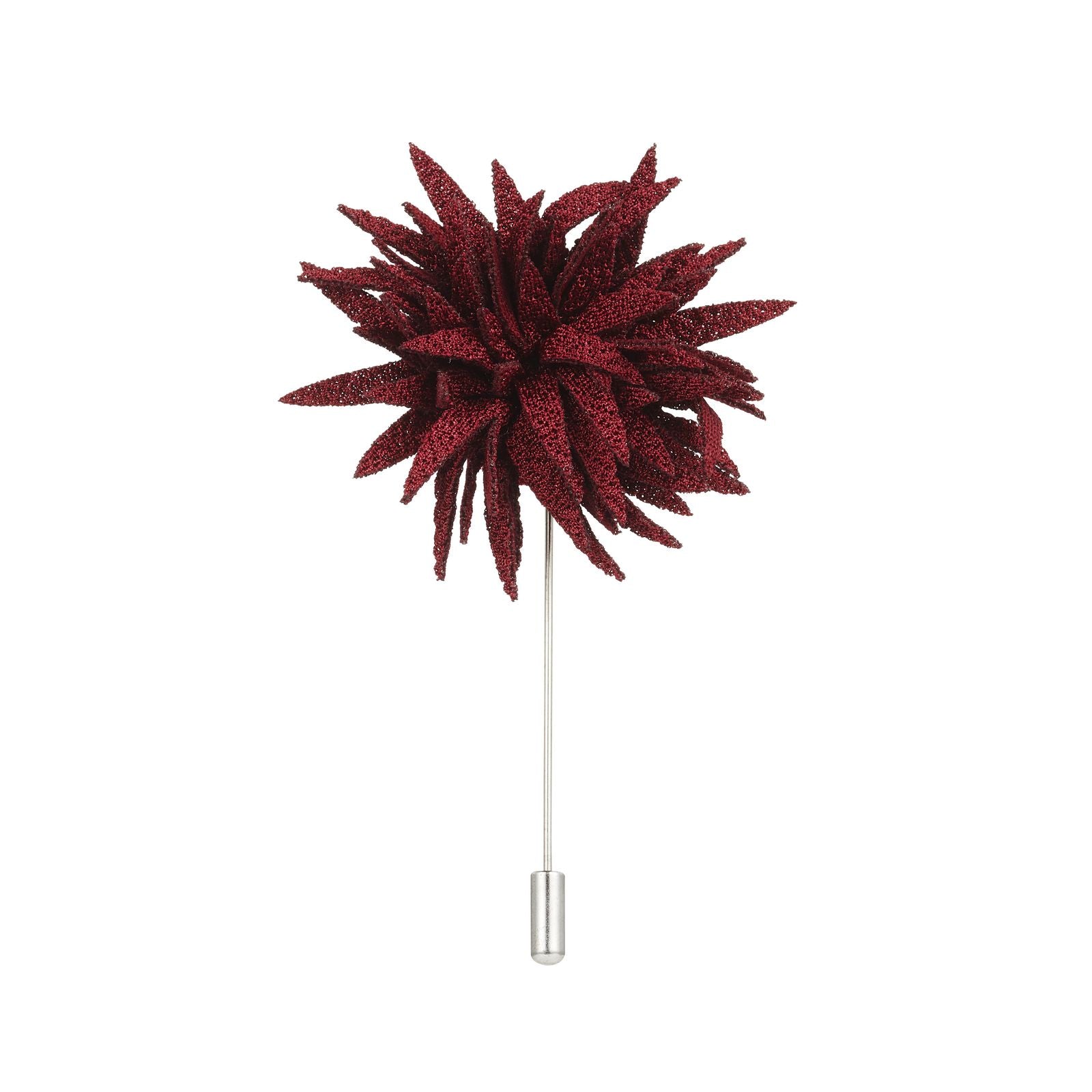 Burgundy Flower Lapel Pin