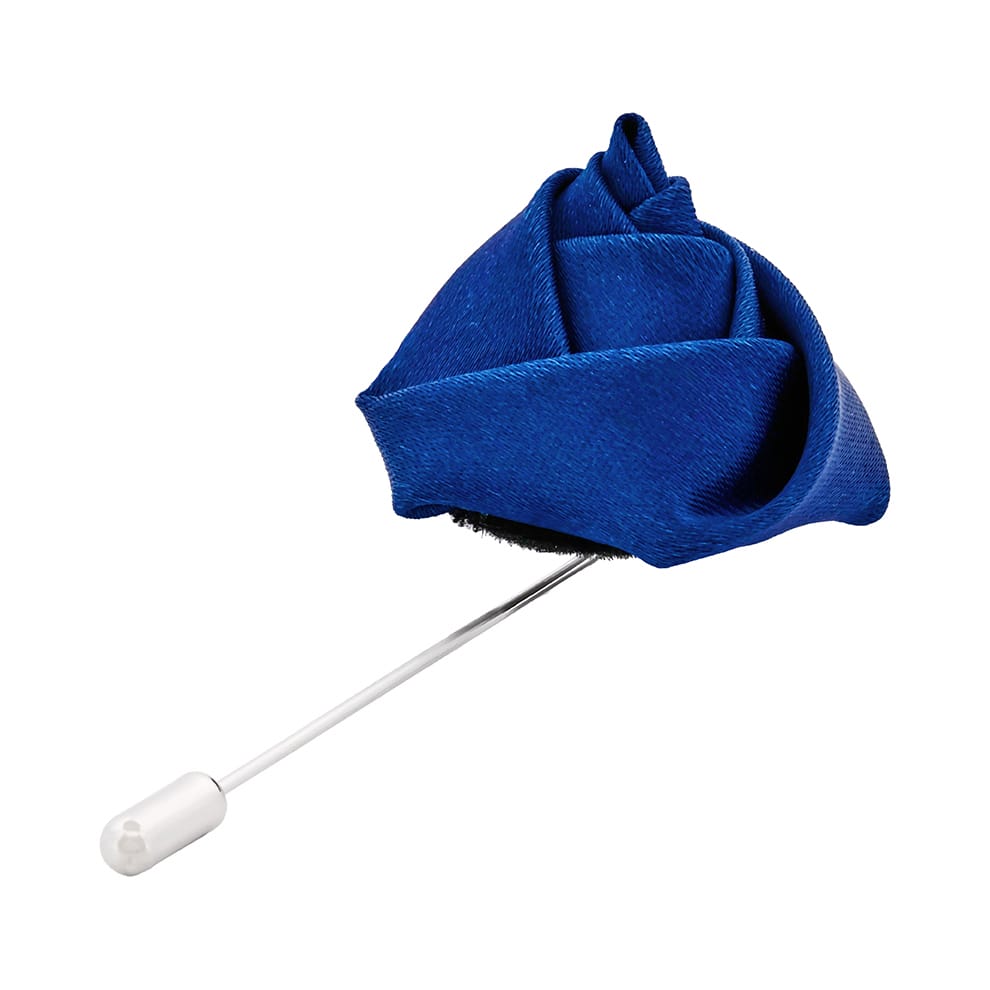 Navy Rose Lapel Pin