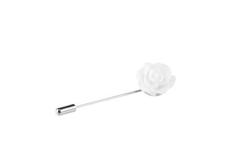 White Rose Lapel Pin
