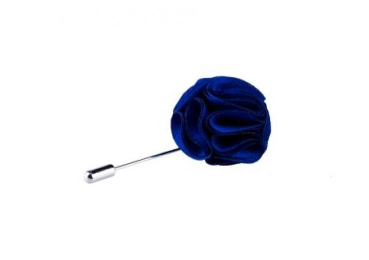 Navy Flower Lapel Pin