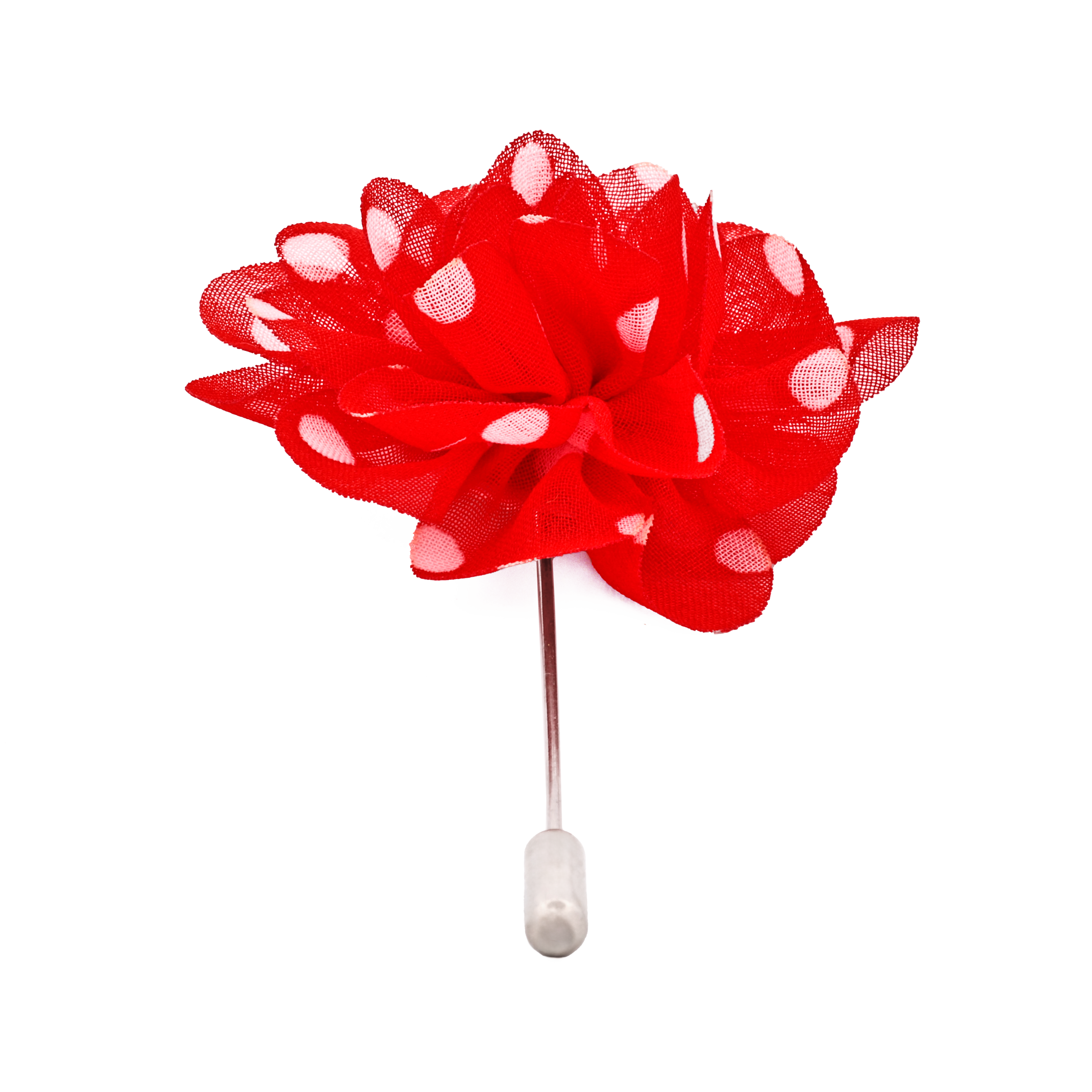 Red White Spot Flower Lapel P