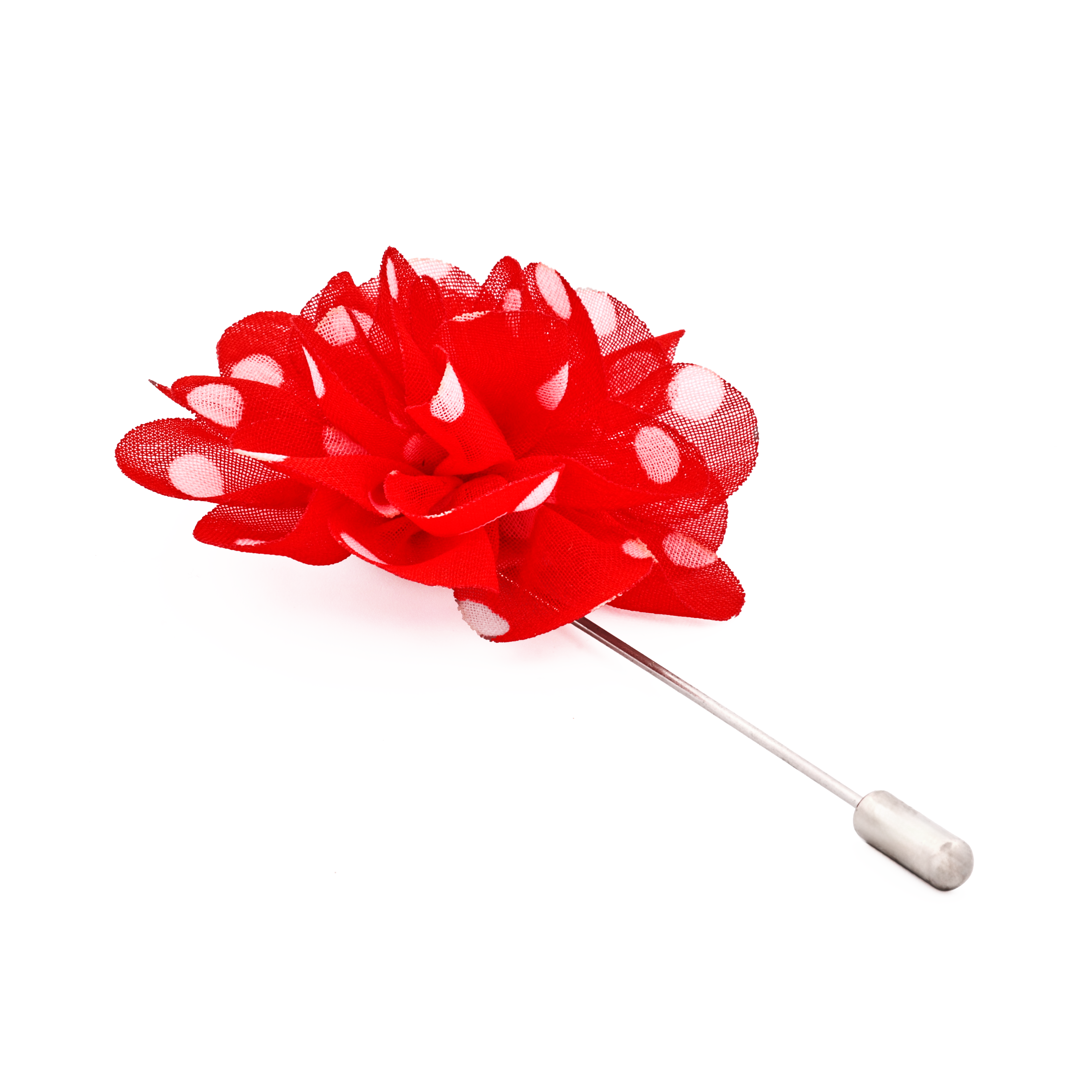 Red White Spot Flower Lapel P