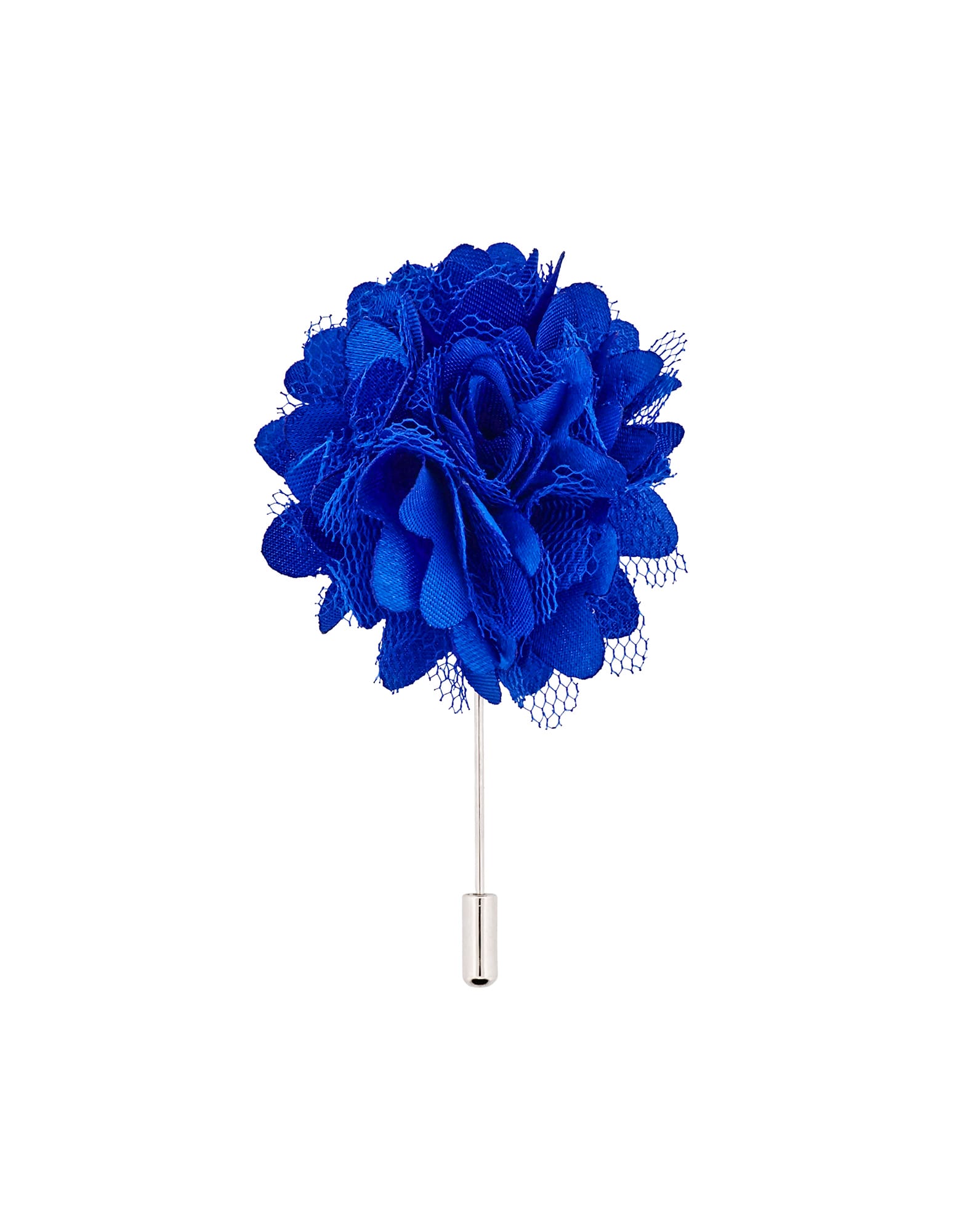 Navy Flower Lapel Pin