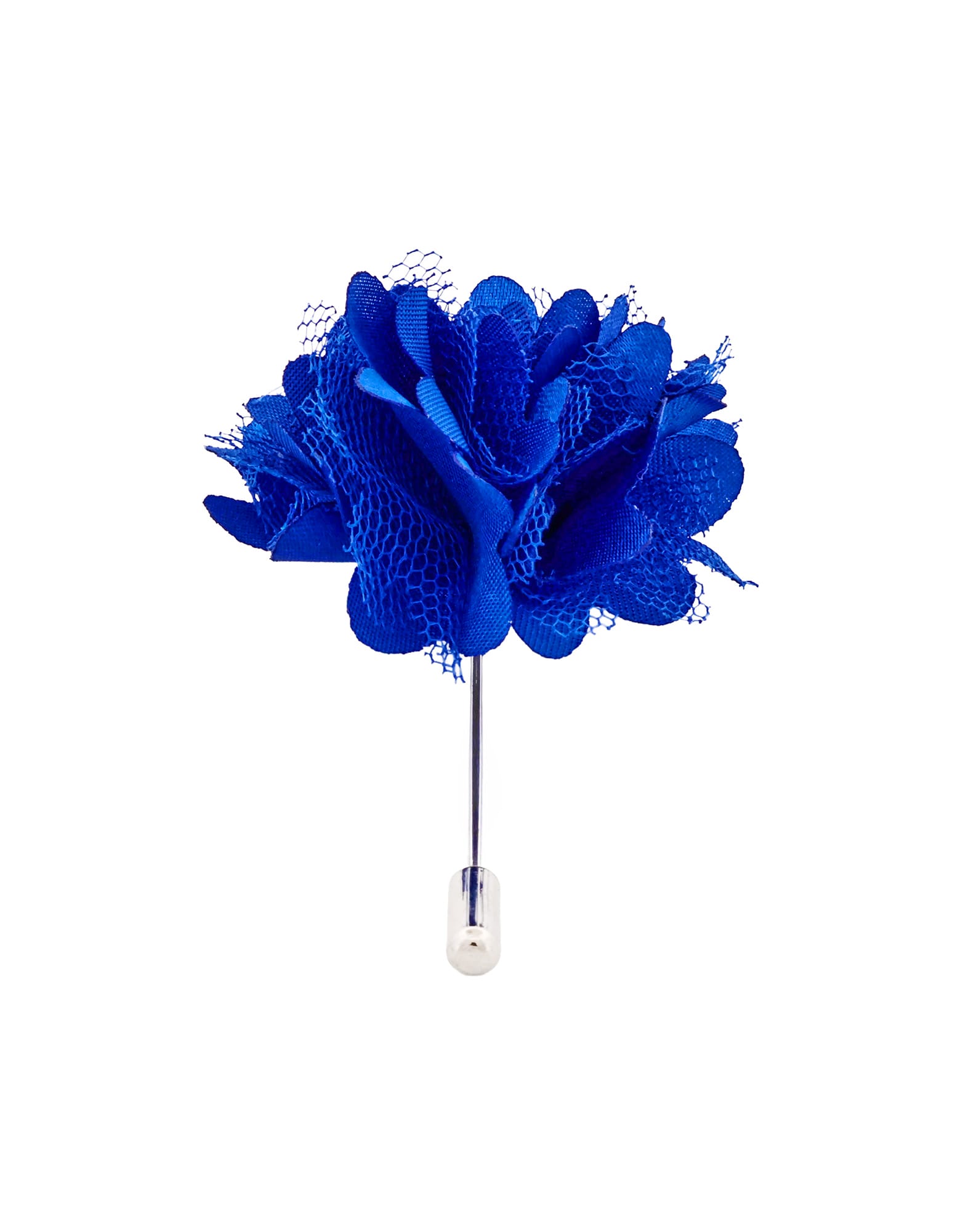 Navy Flower Lapel Pin