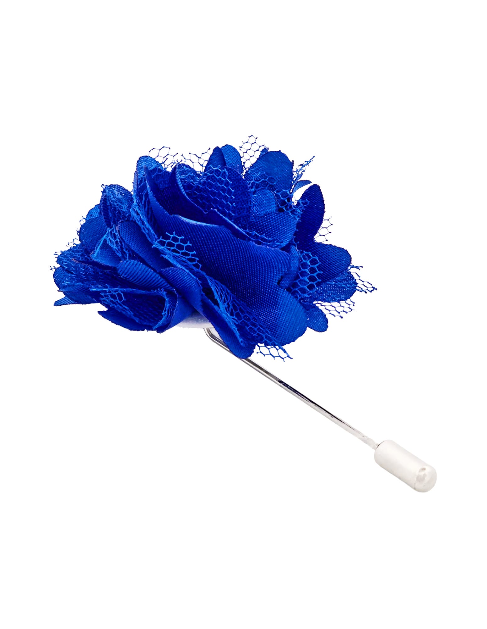 Navy Flower Lapel Pin