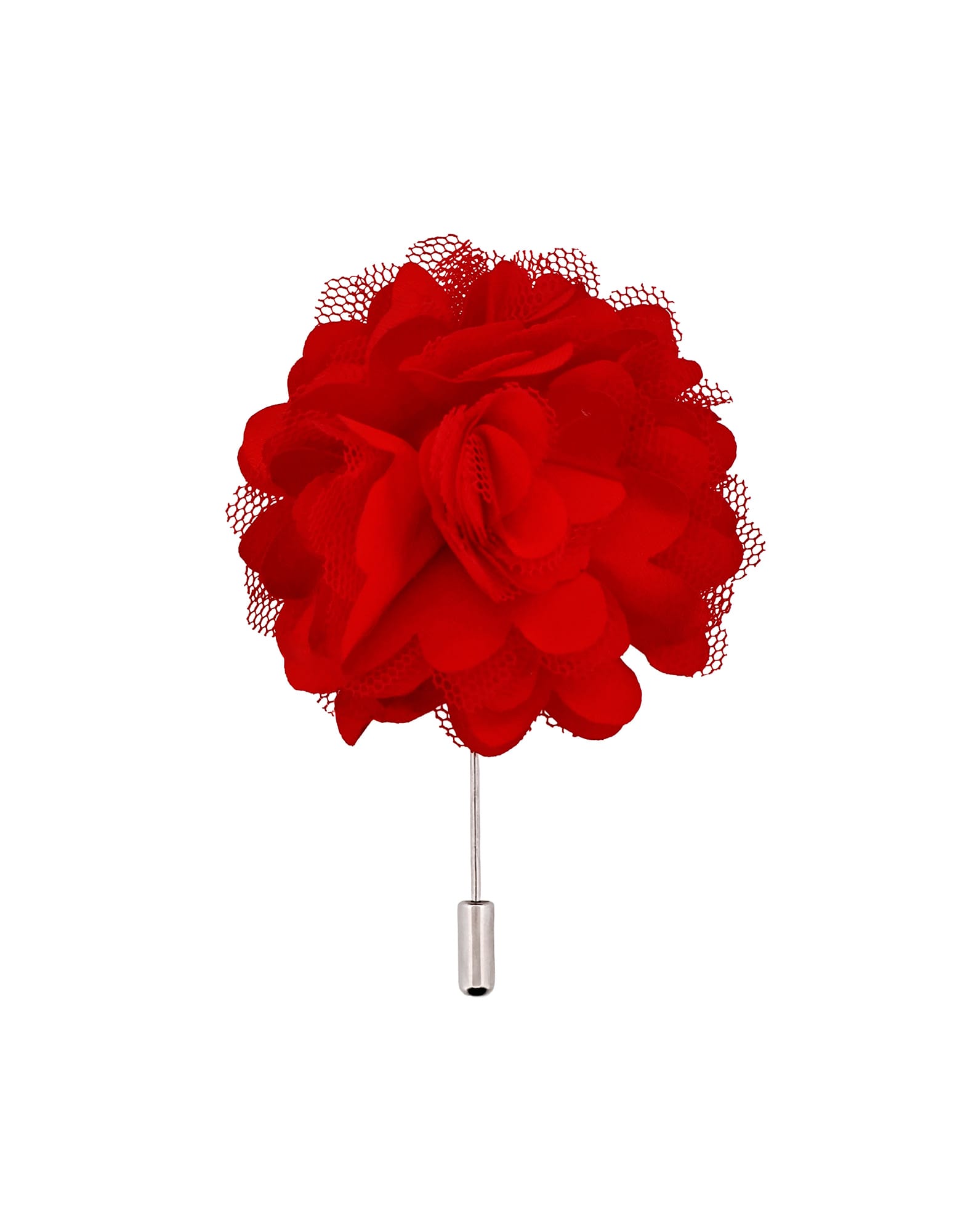 Red Flower Lapel Pin