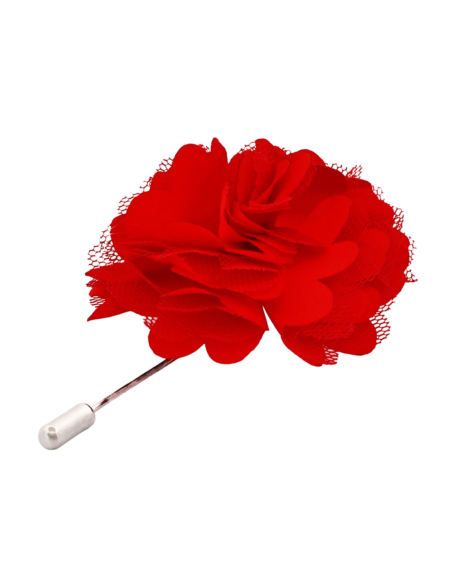 Red Flower Lapel Pin