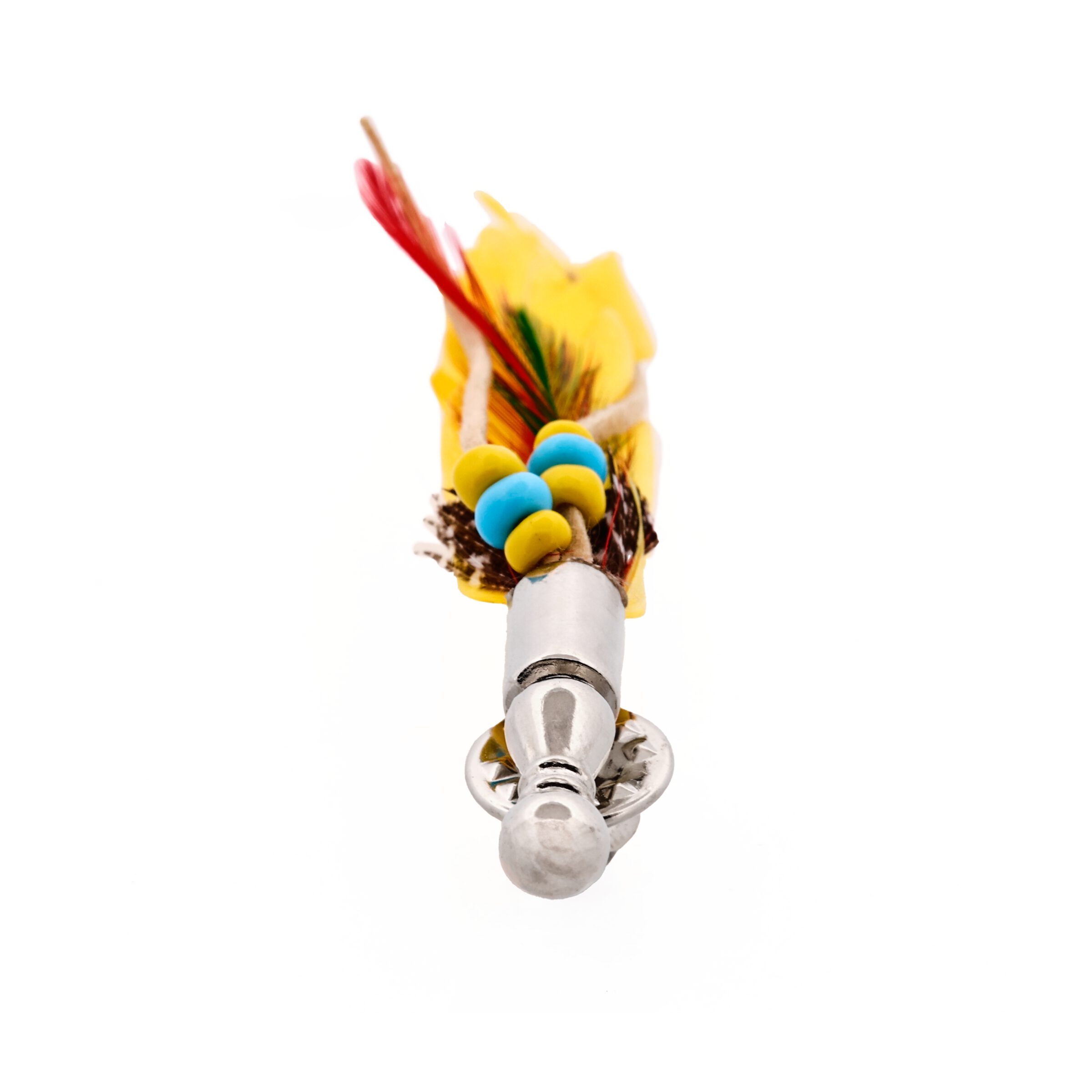 Yellow & Red Feather Lapel Pin