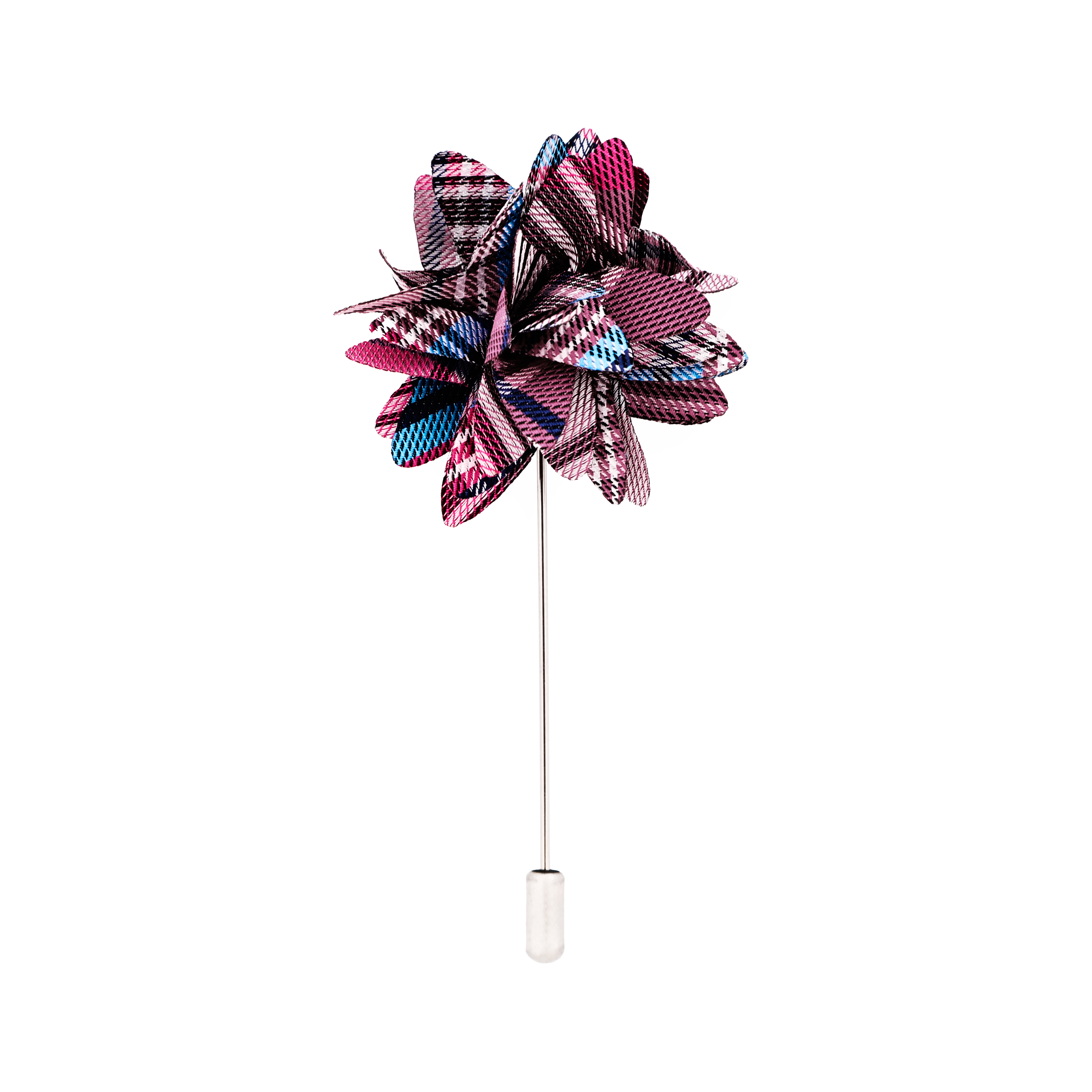 Blue Burgundy Flower Lapel Pin