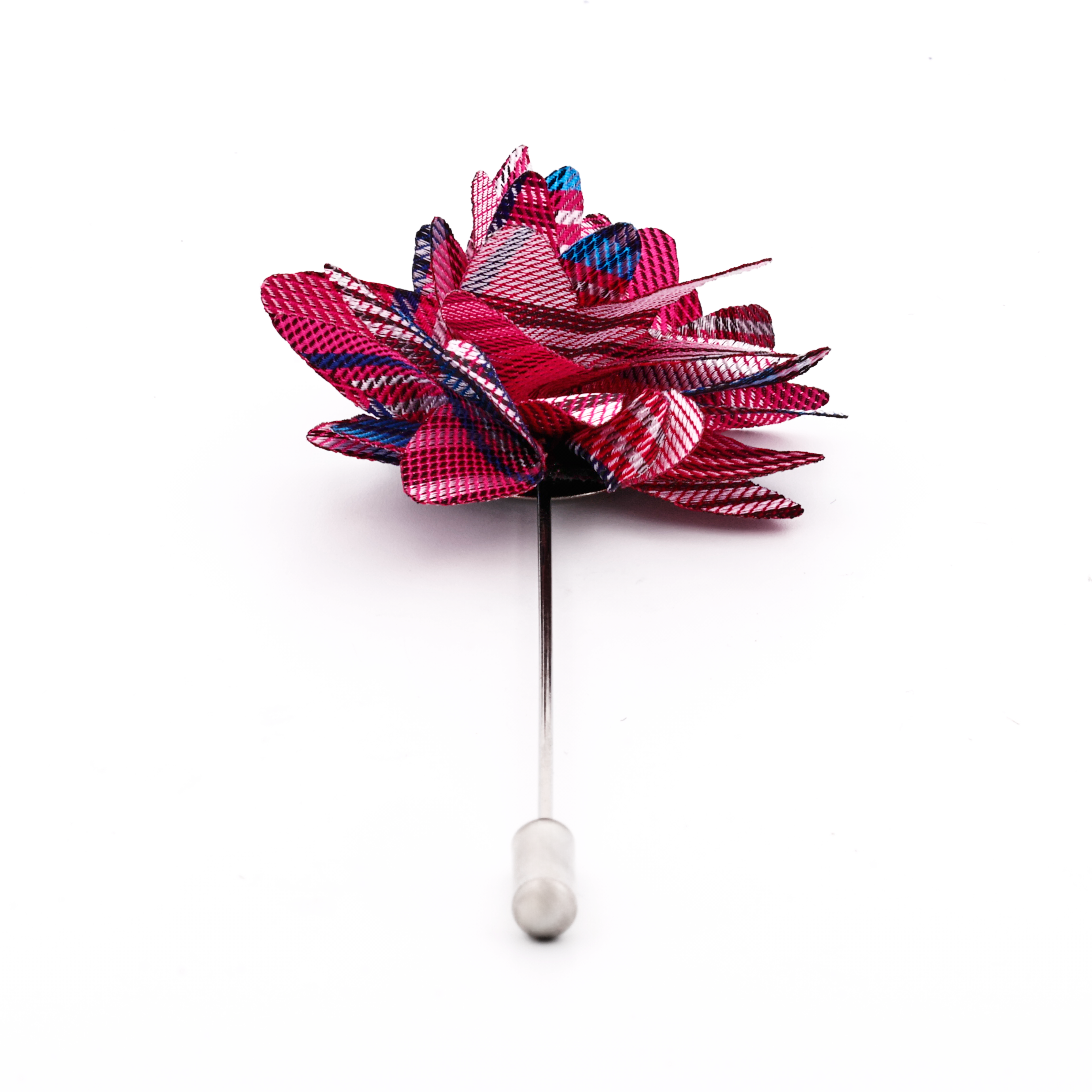 Blue Burgundy Flower Lapel Pin