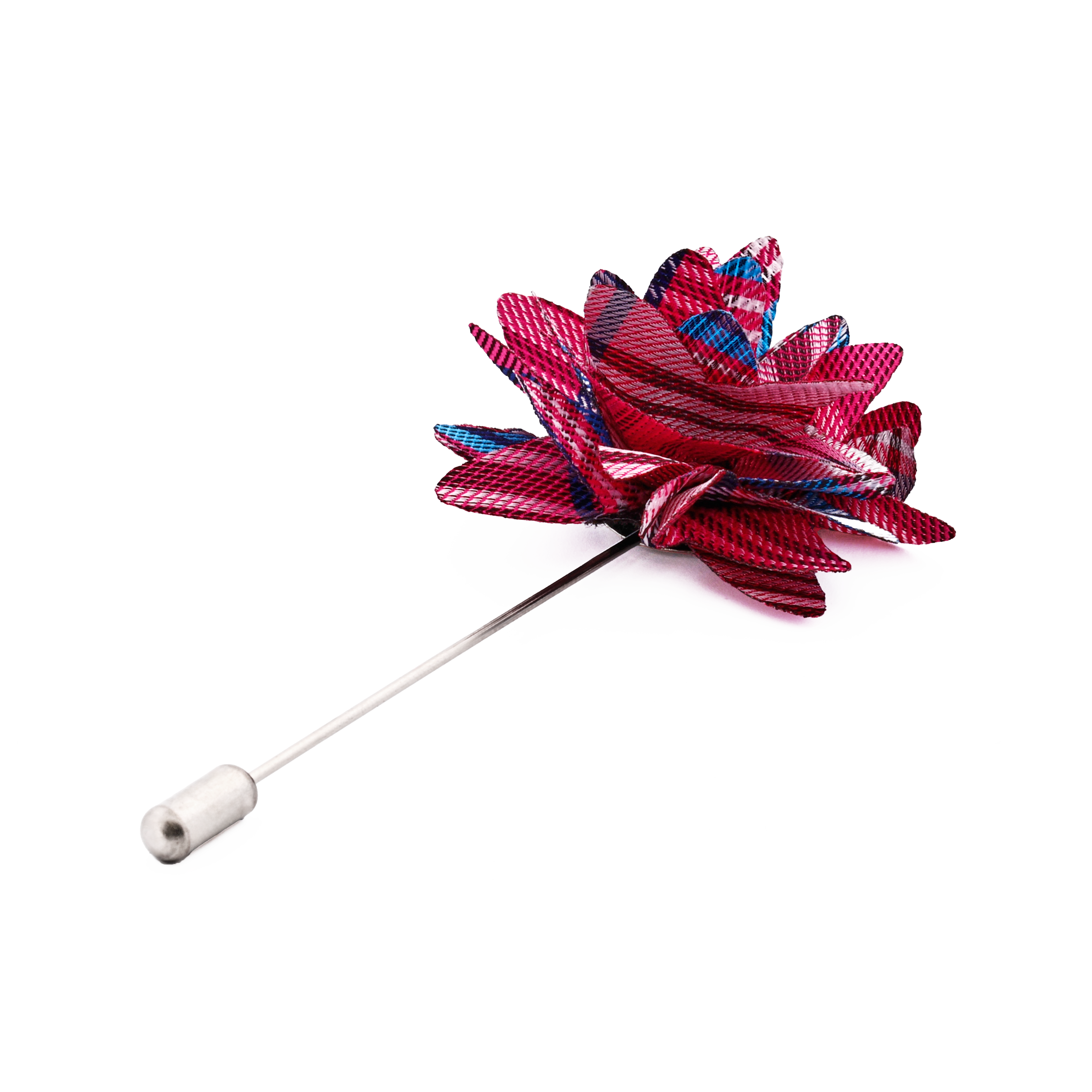 Blue Burgundy Flower Lapel Pin