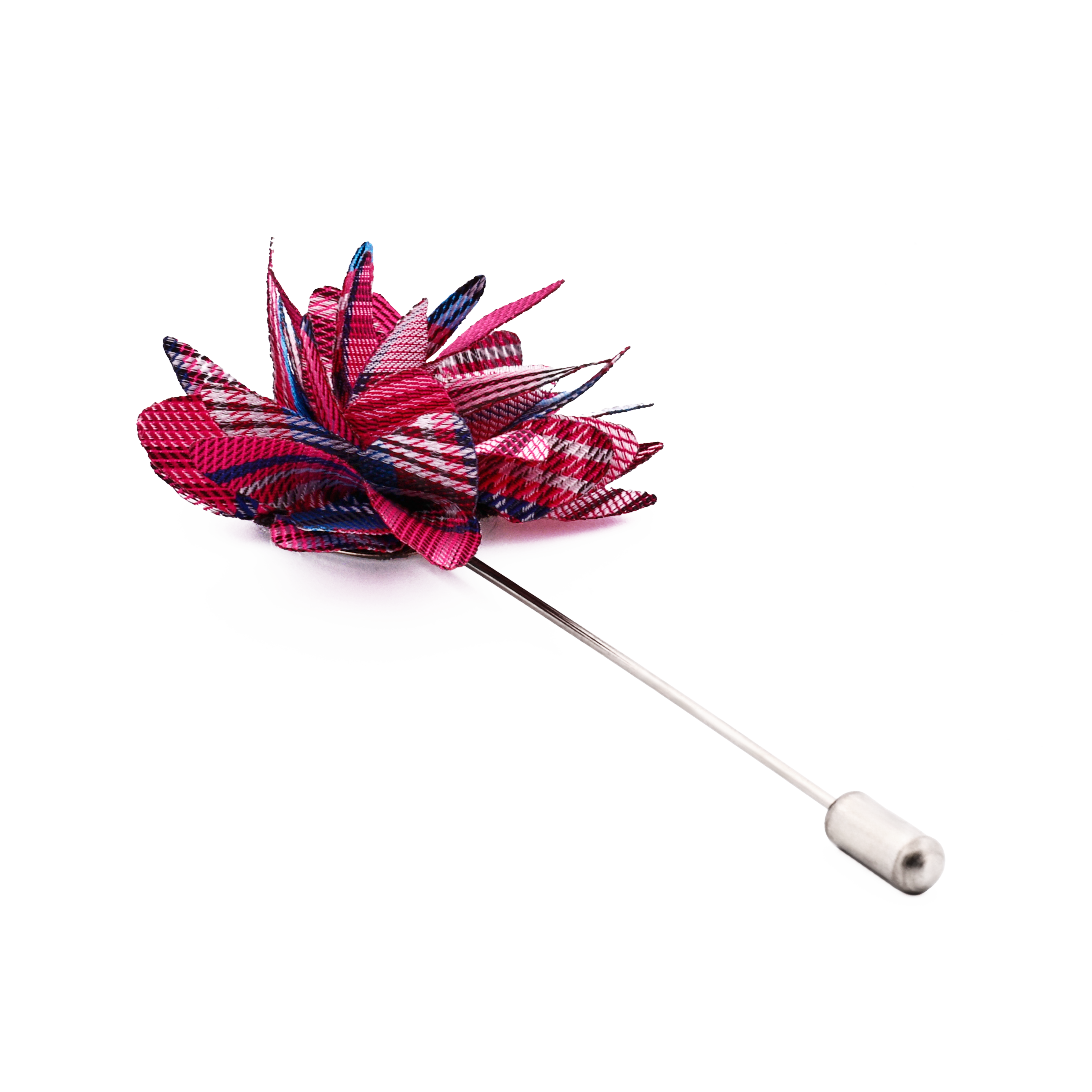 Blue Burgundy Flower Lapel Pin