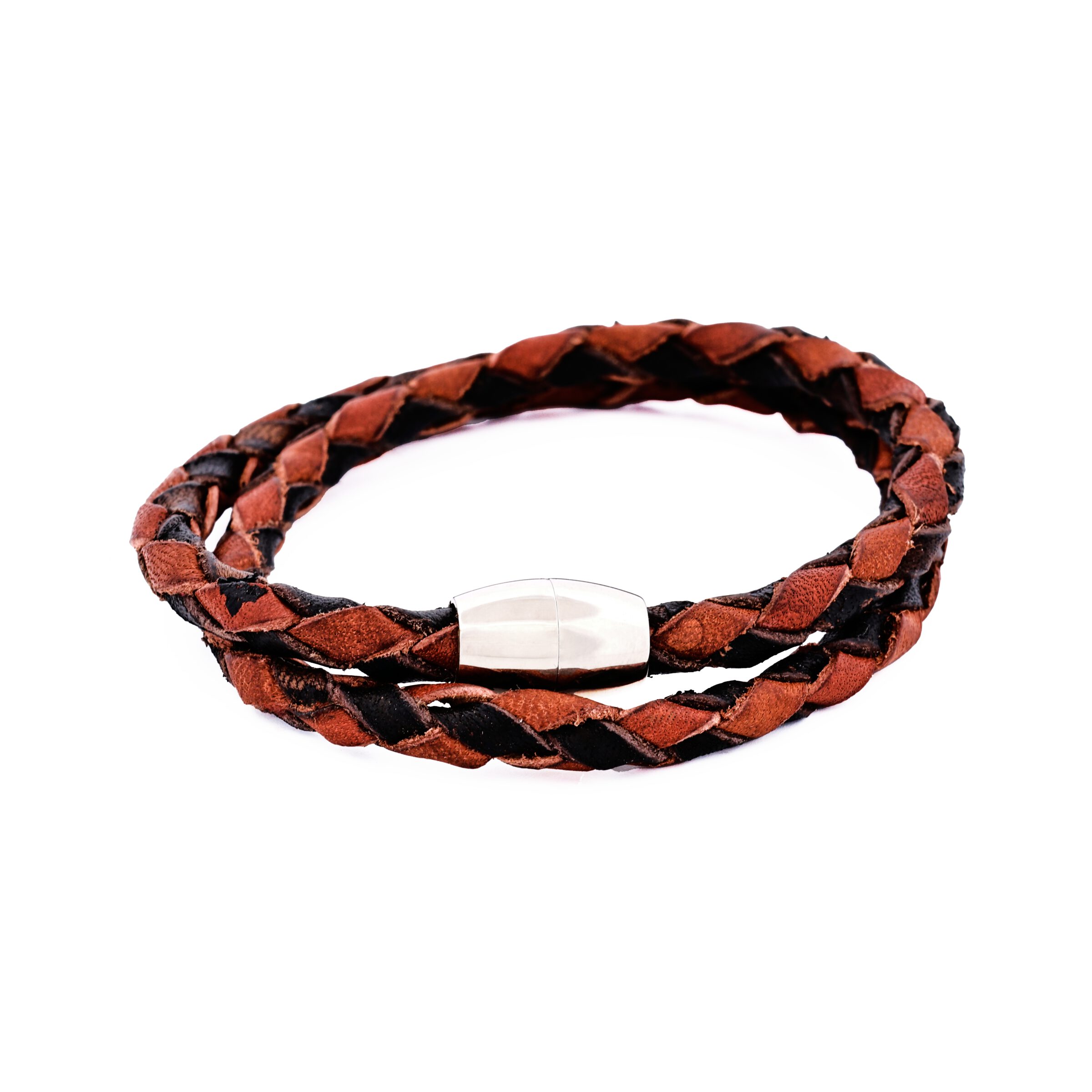 Black Brown Leather Bracelet