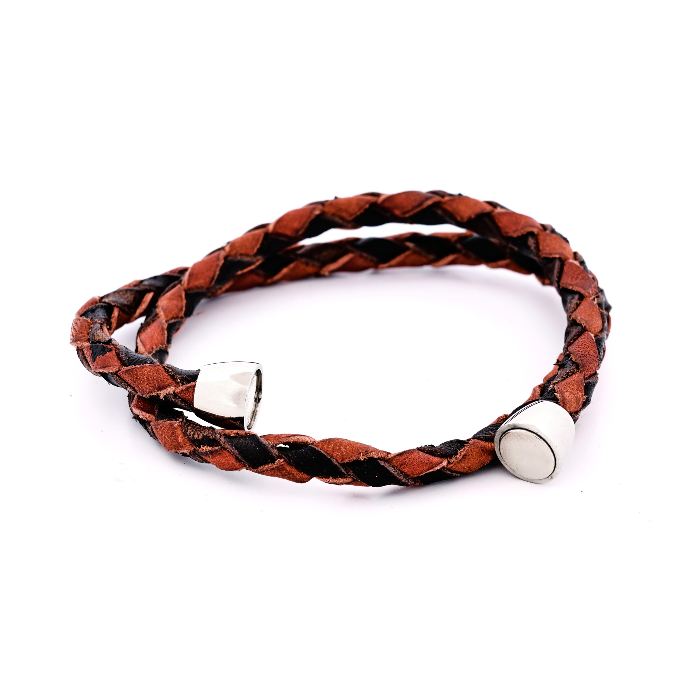 Black Brown Double Leather Bracelet