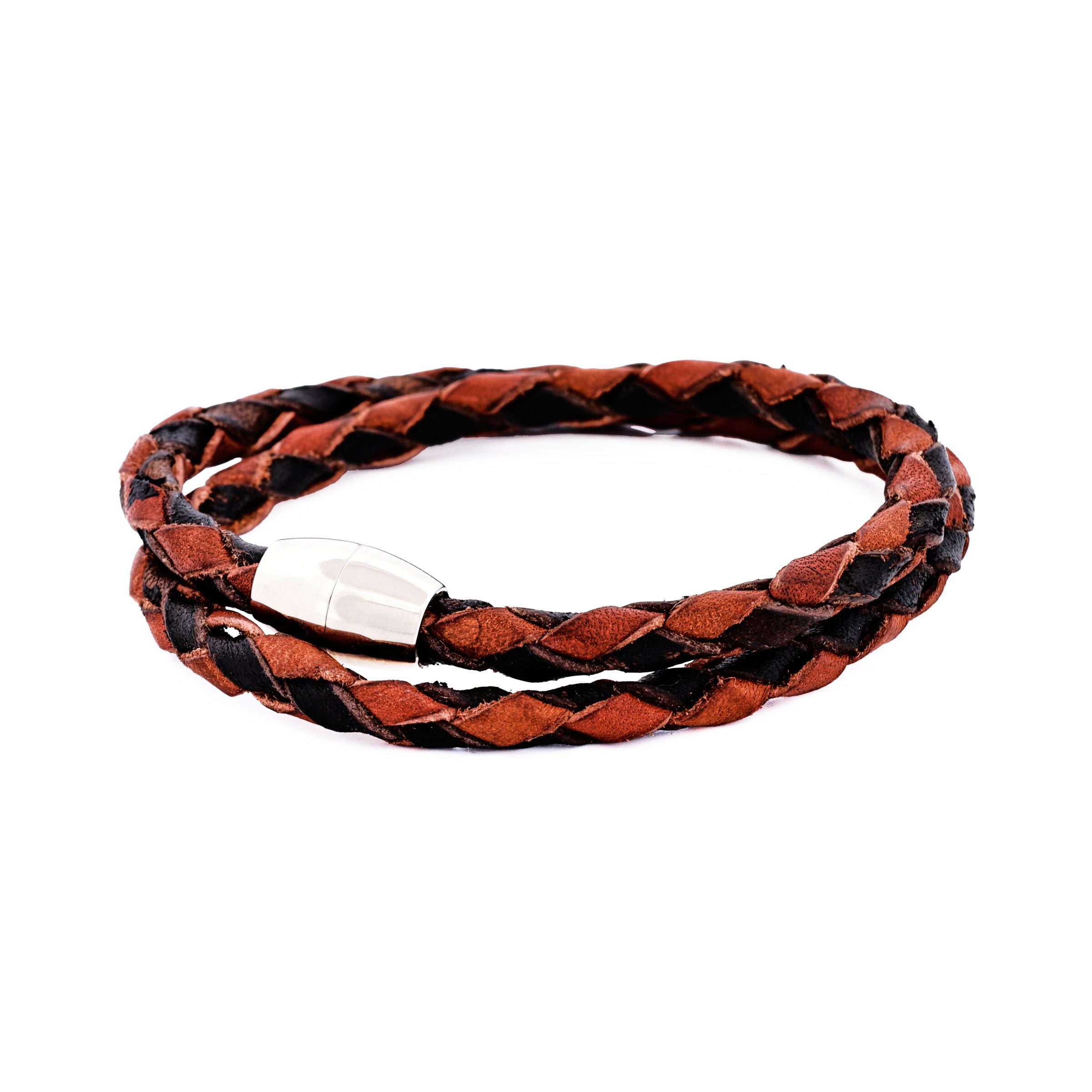 Black Brown Leather Bracelet