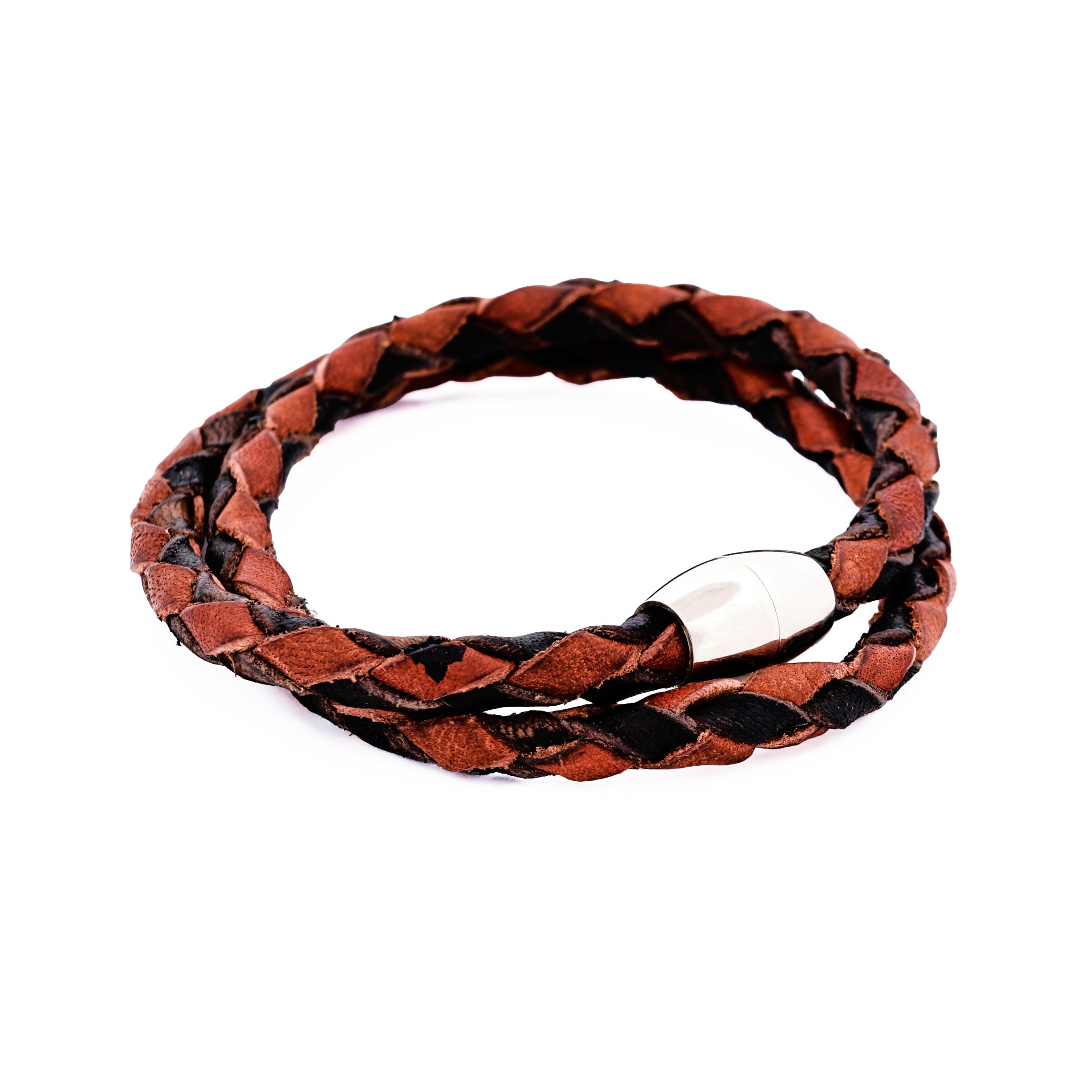 Black Brown Leather Bracelet